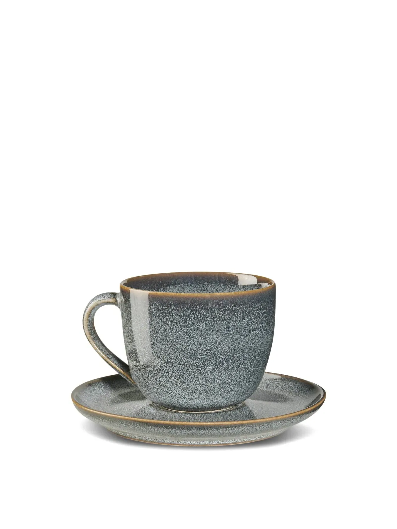 Cappuccino Cup with Saucer - Denim, Ceramic image