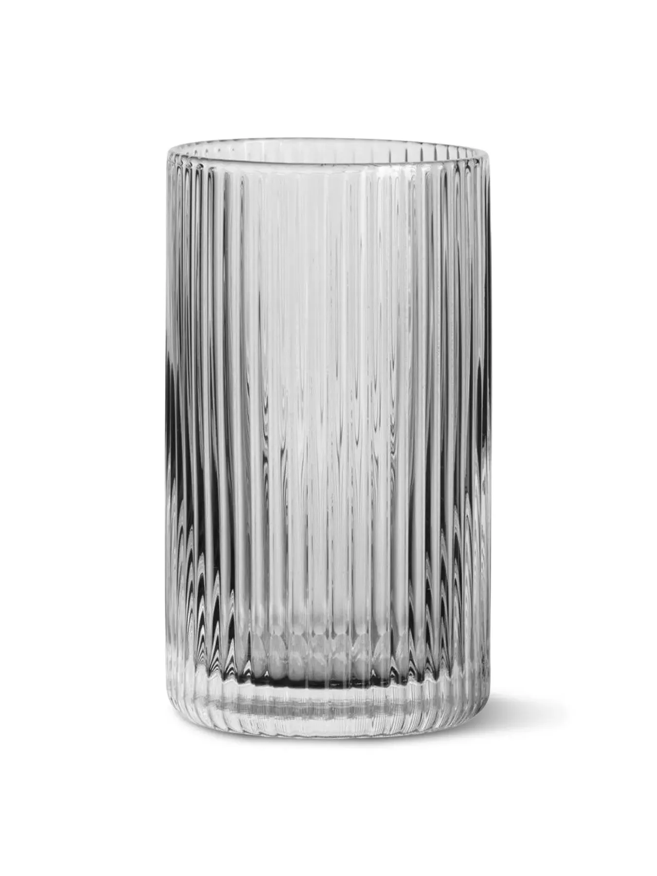 Highball Glass with Grooved Design - Clear image