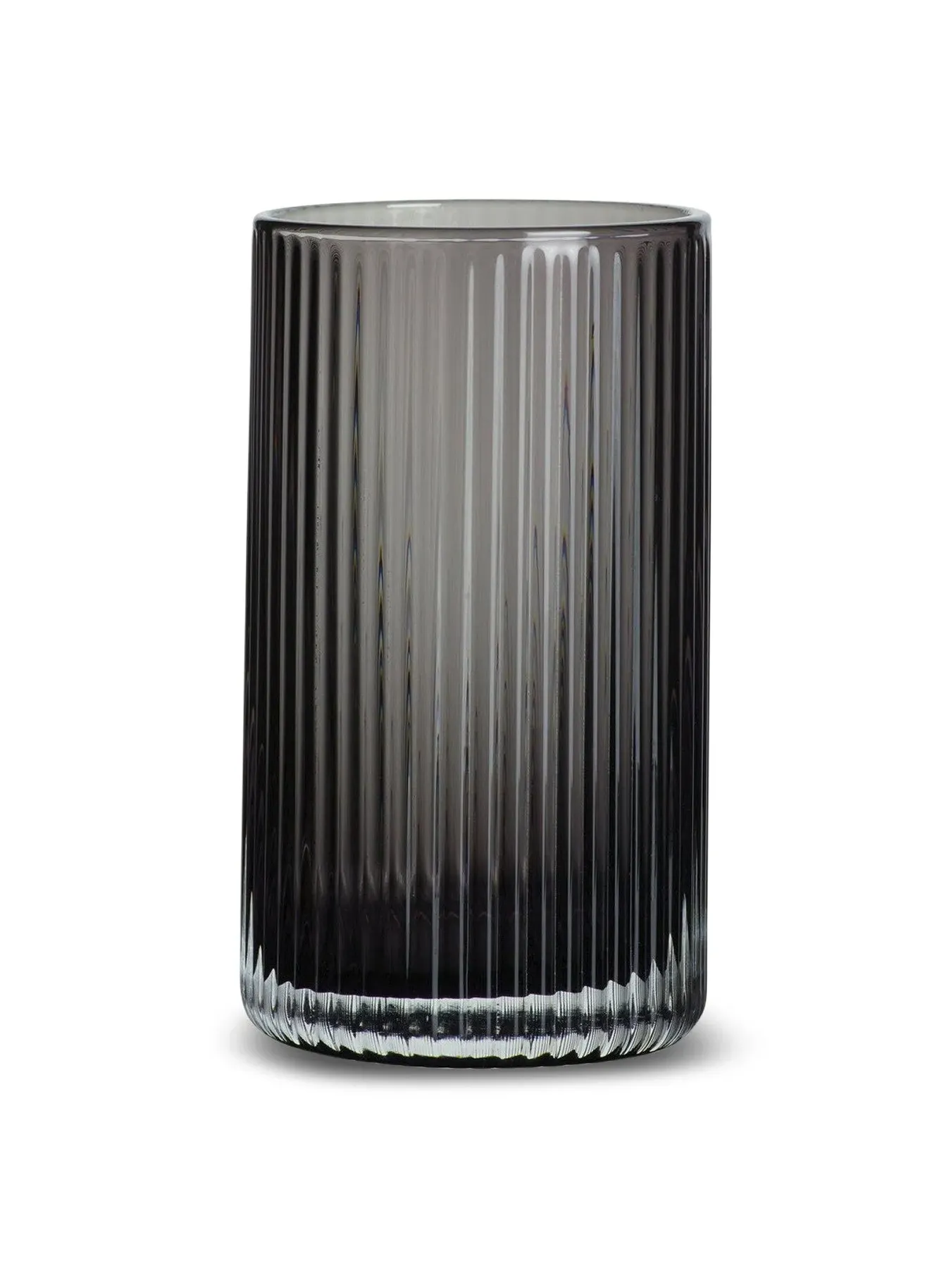 Highball Glass with Grooved Design - Grey image