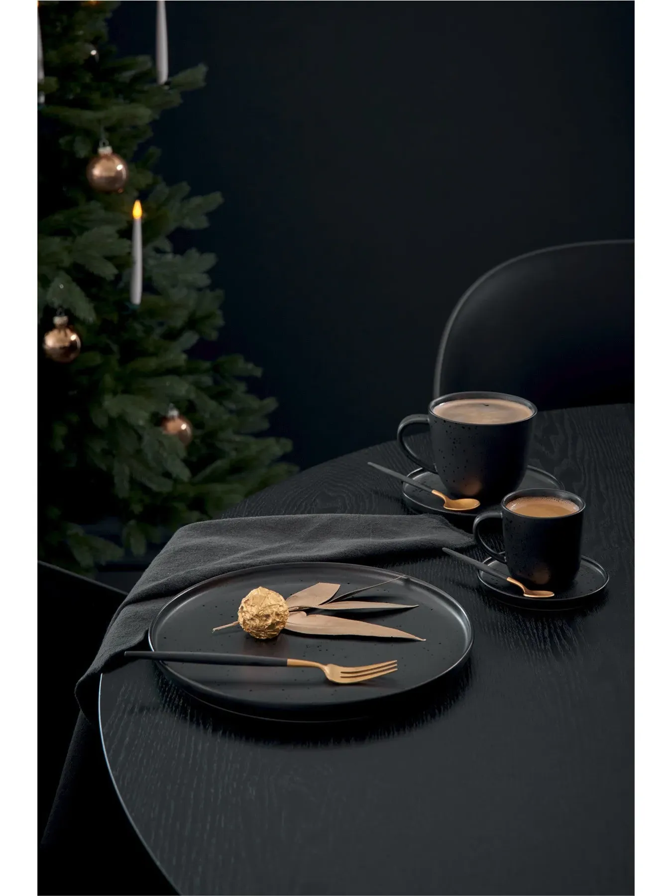 Mug with Handle - Black, Porcelain