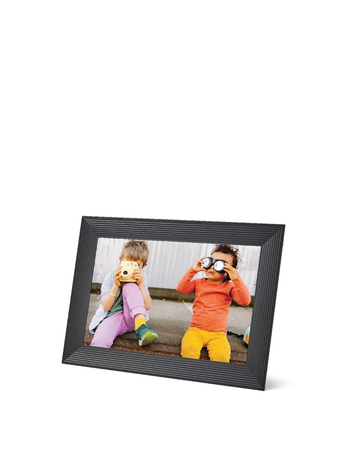 10" Digital Picture Frame - Gravel, Solid Wood