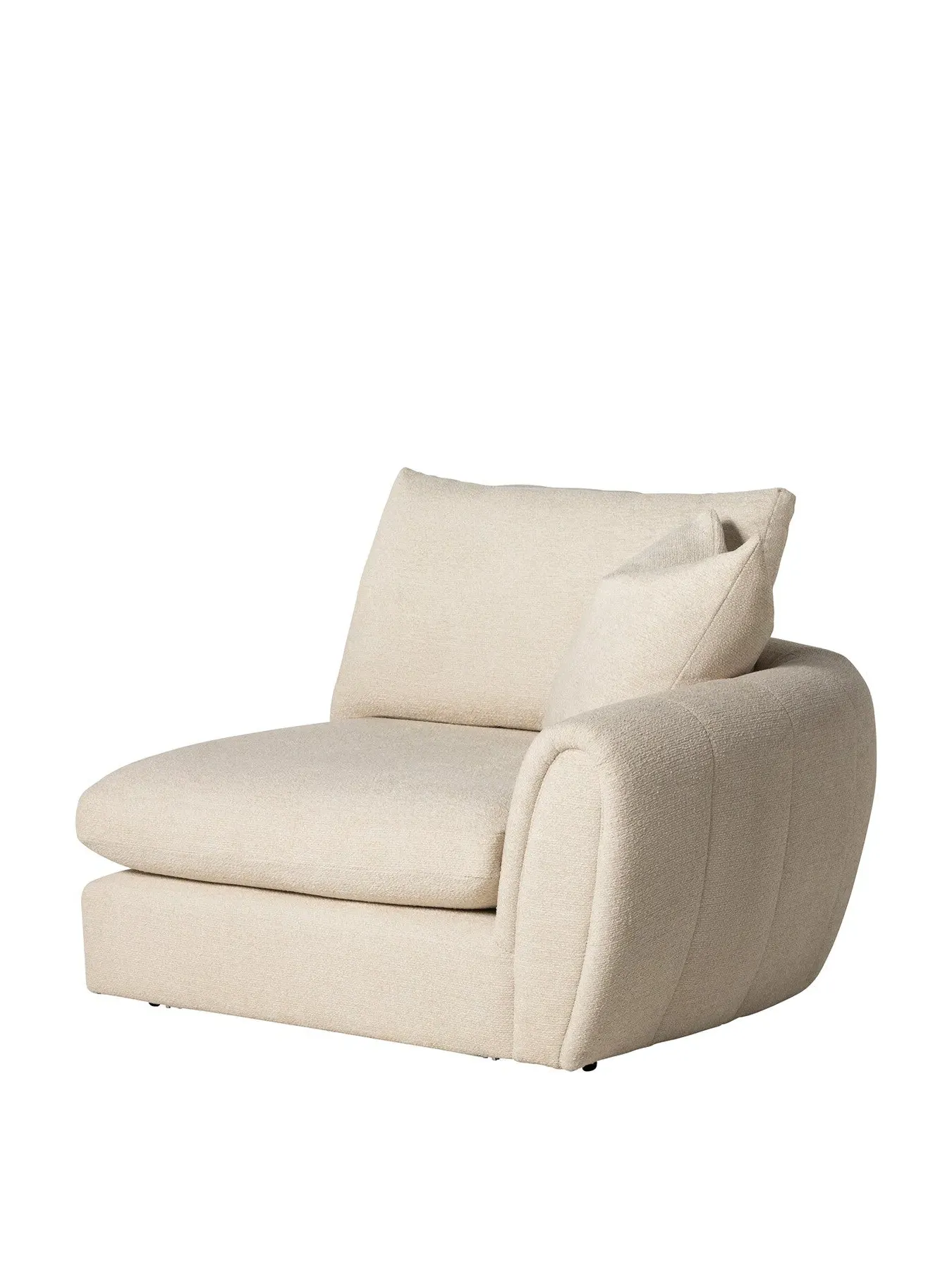 1-Seat Modular Sofa with Left Arm - Neutral, Fabric