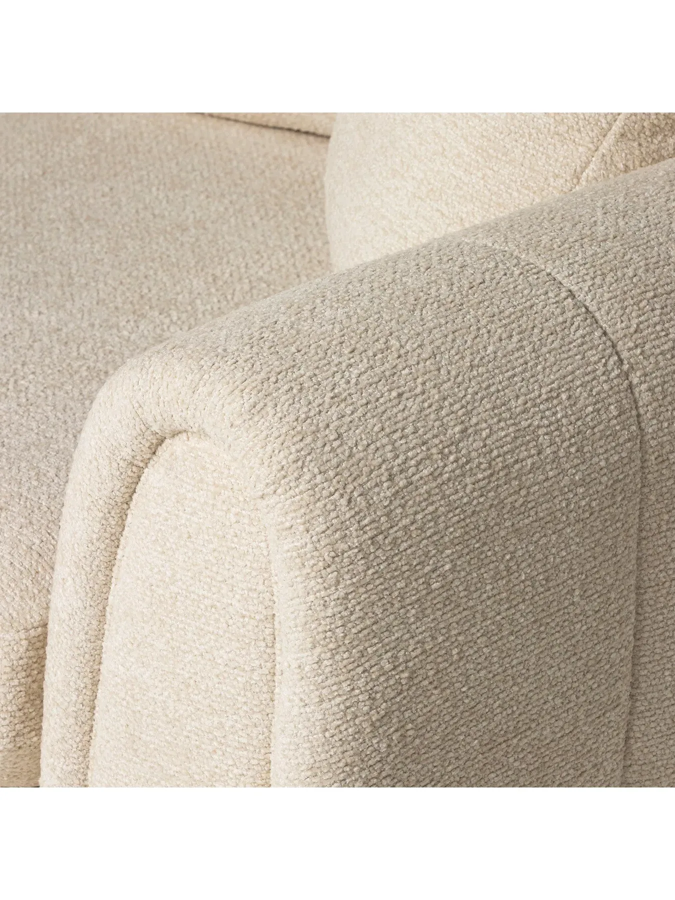 1-Seat Modular Sofa with Left Arm - Neutral, Fabric