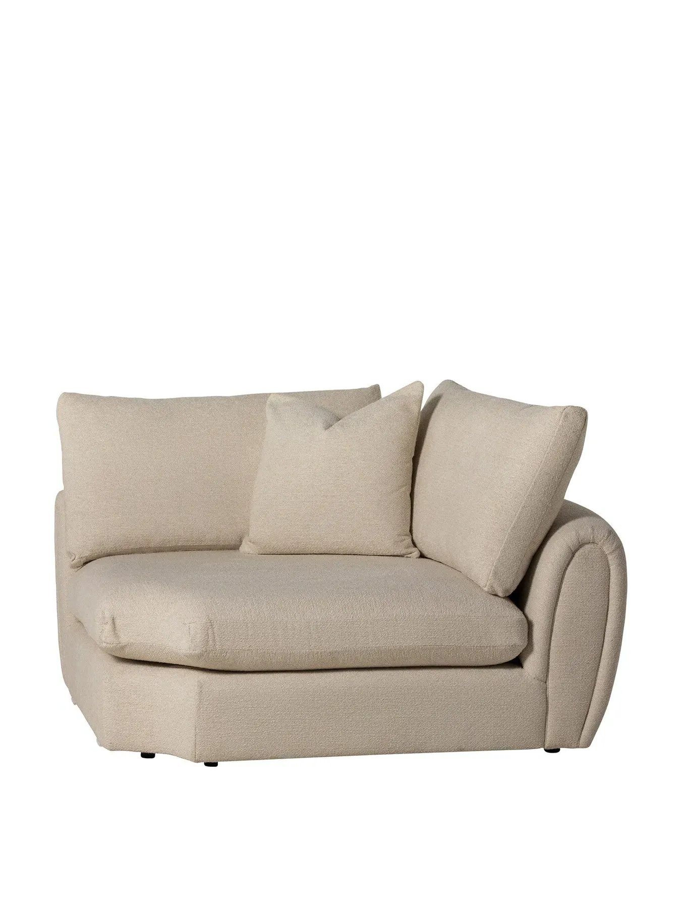1-Seater Modular Corner Unit - Neutral, Fabric