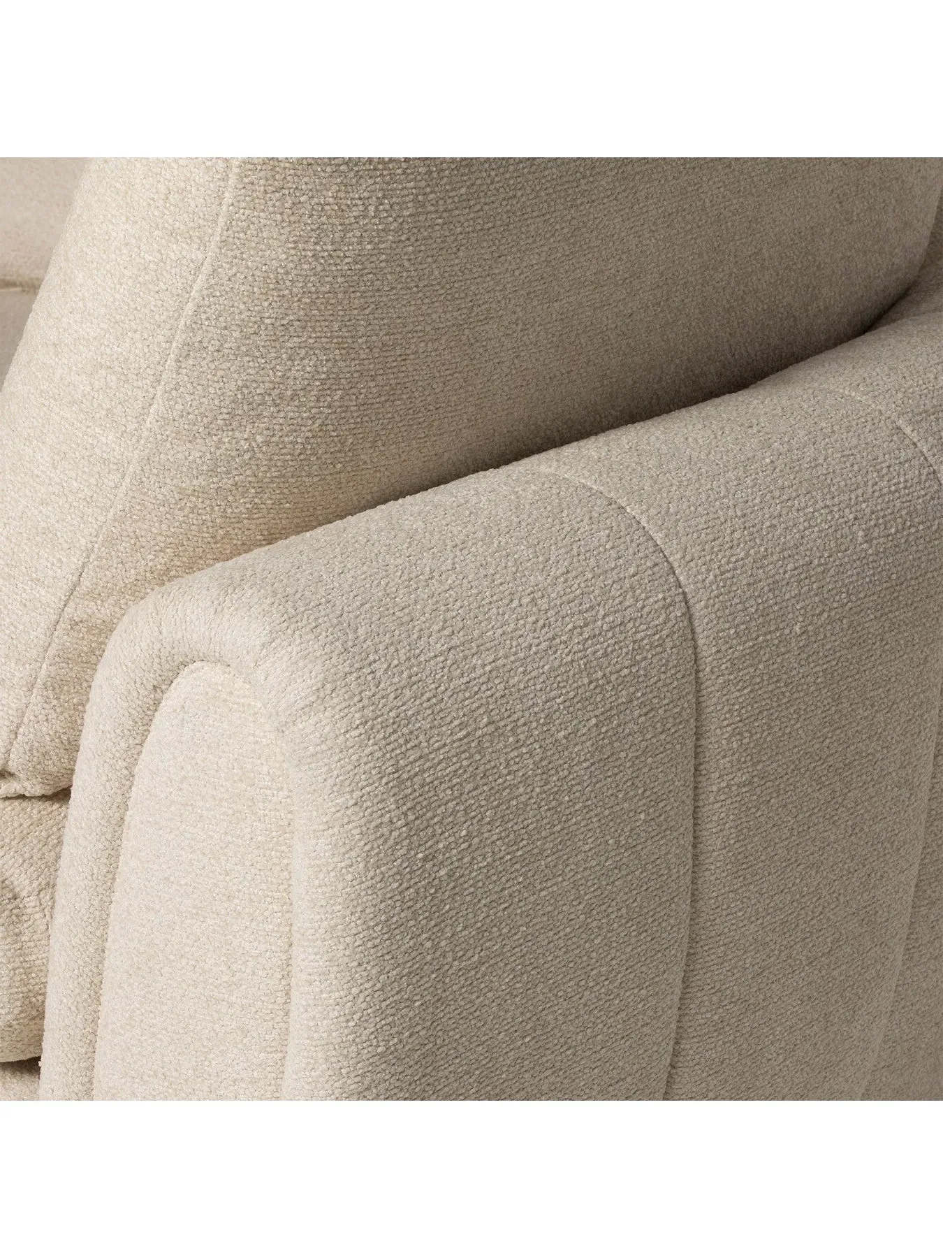1-Seater Modular Corner Unit - Neutral, Fabric