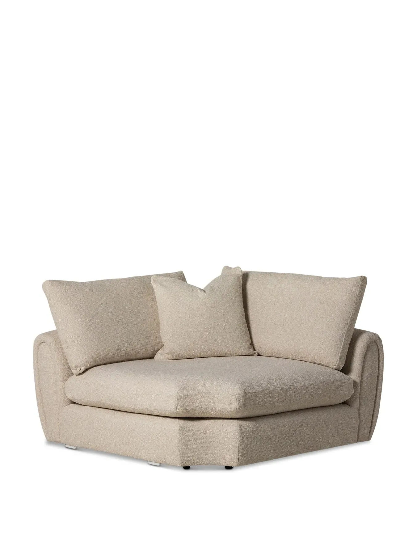 1-Seater Modular Corner Unit - Neutral, Fabric image