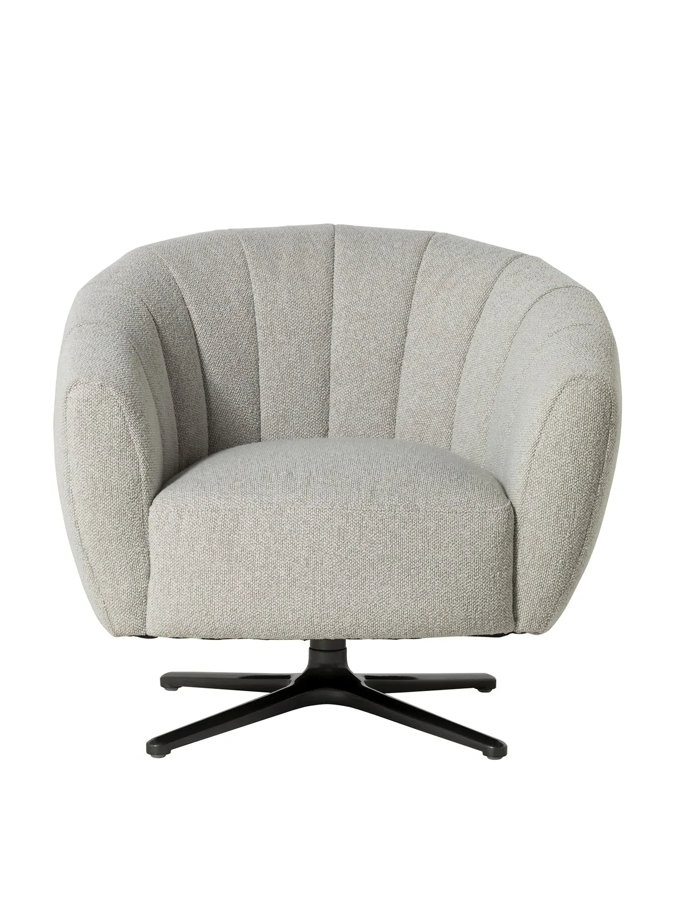 1-Seater Swivel Chair - White, Fabric