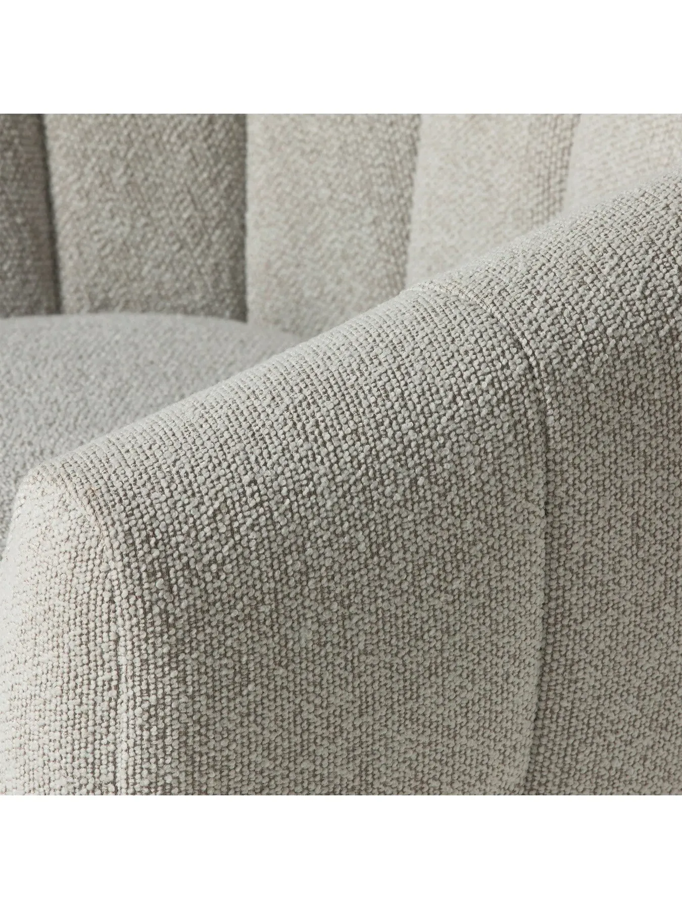 1-Seater Swivel Chair - White, Fabric