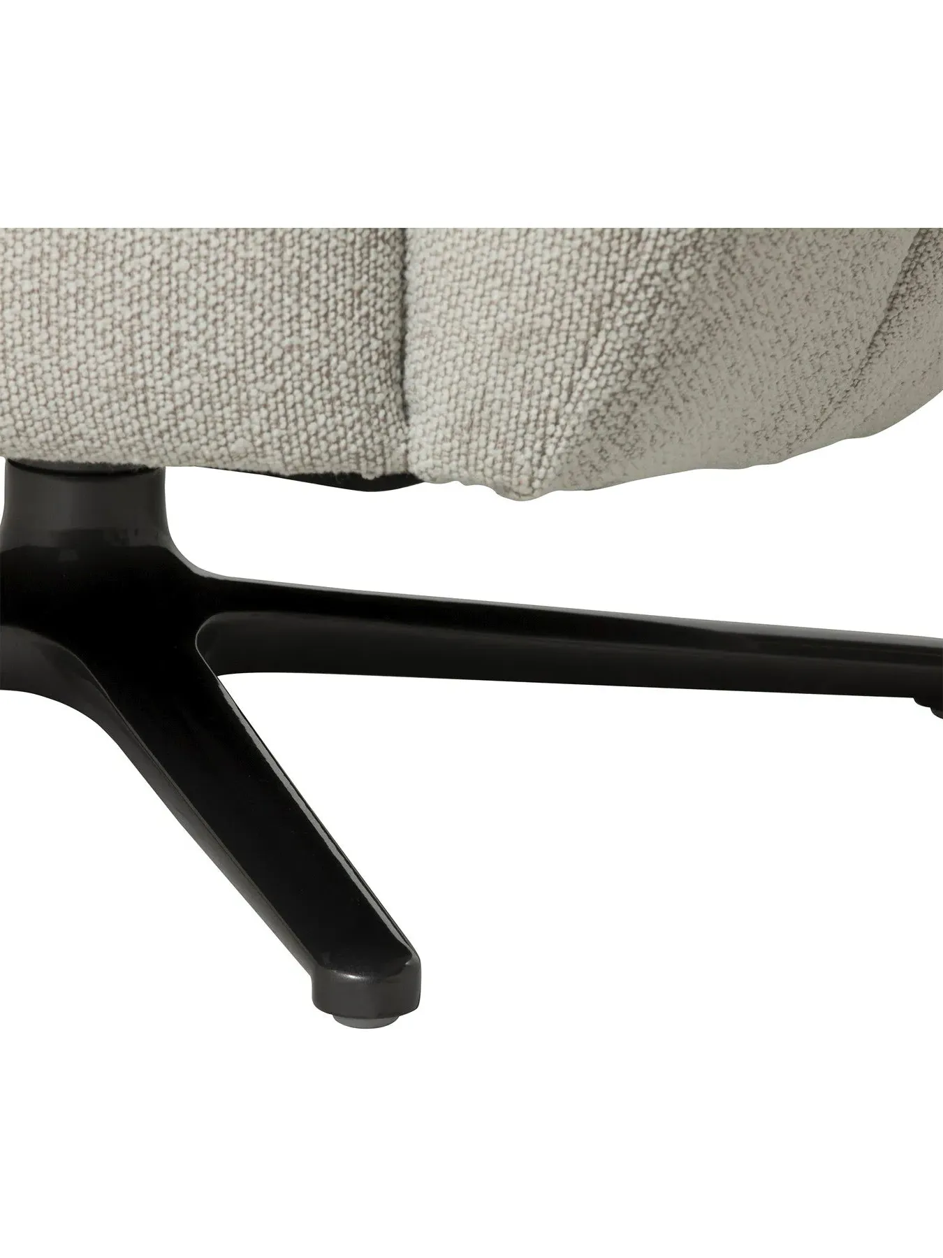 1-Seater Swivel Chair - White, Fabric