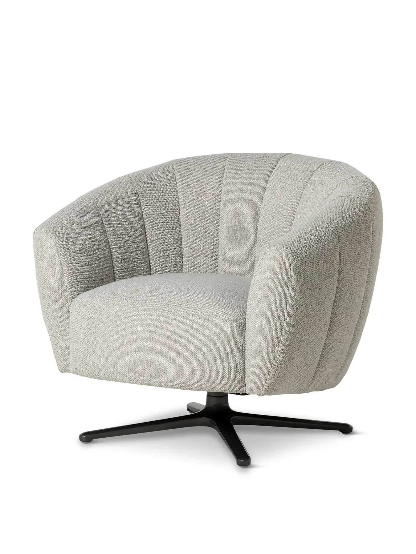1-Seater Swivel Chair - White, Fabric image