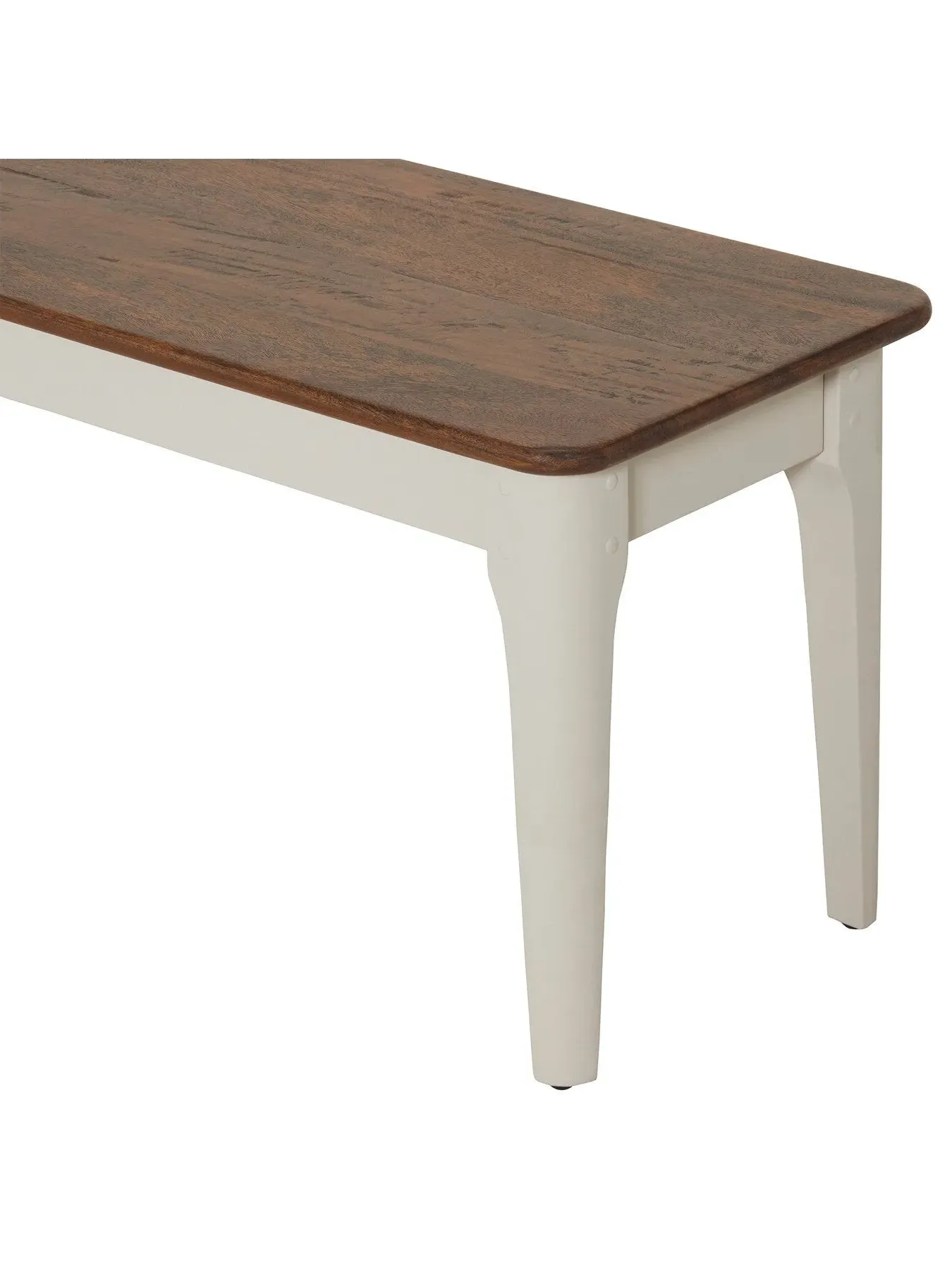 135cm Bench - White, Mango Wood