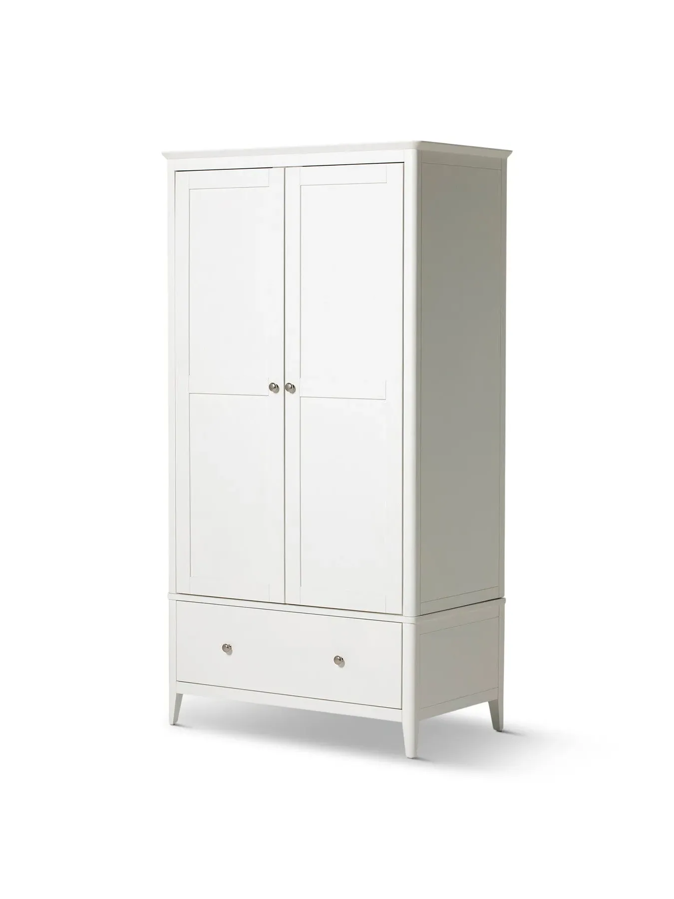 2-Door Hinged Wardrobe - White, Acacia Wood image
