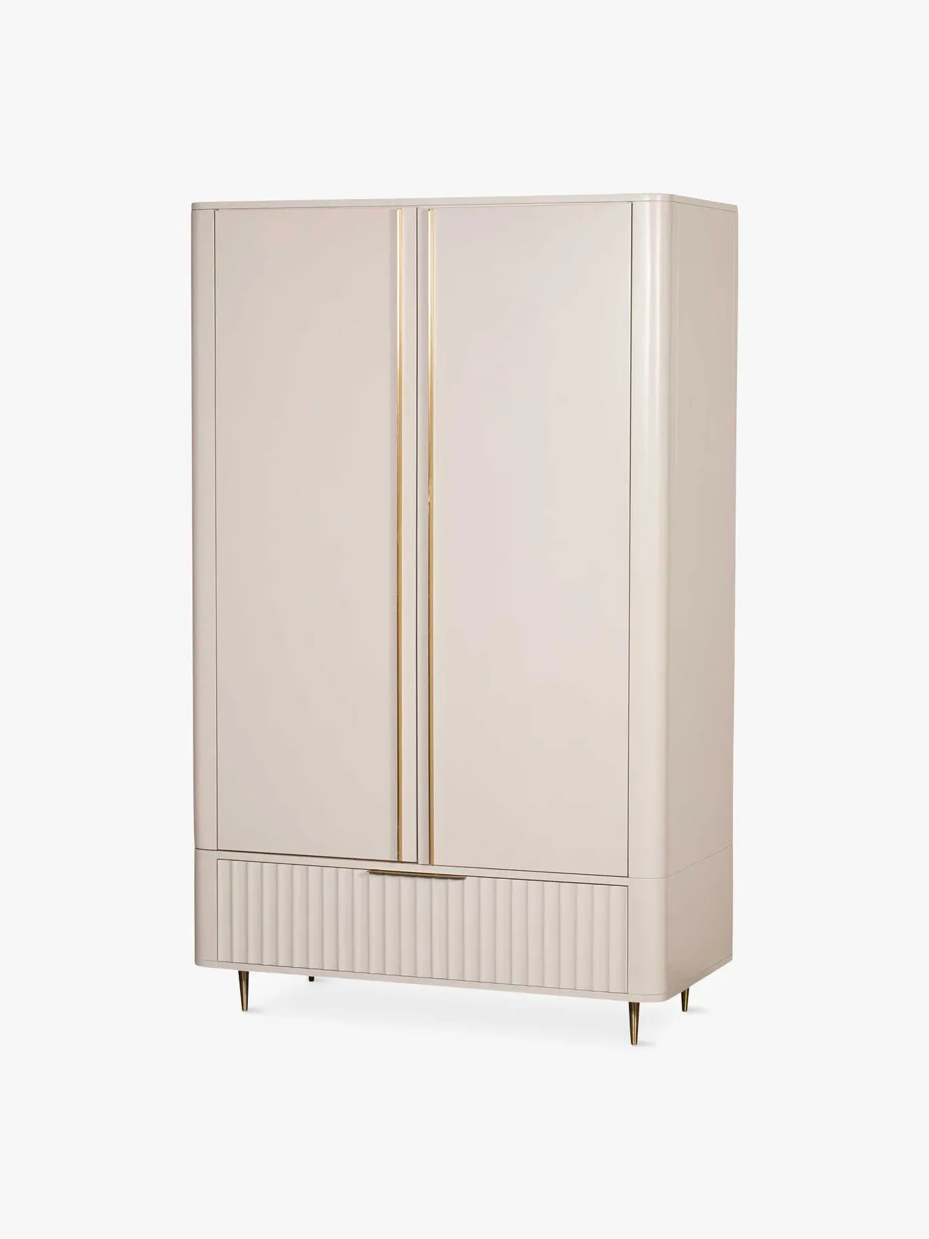 2 Door Wardrobe - White, Mahogany image