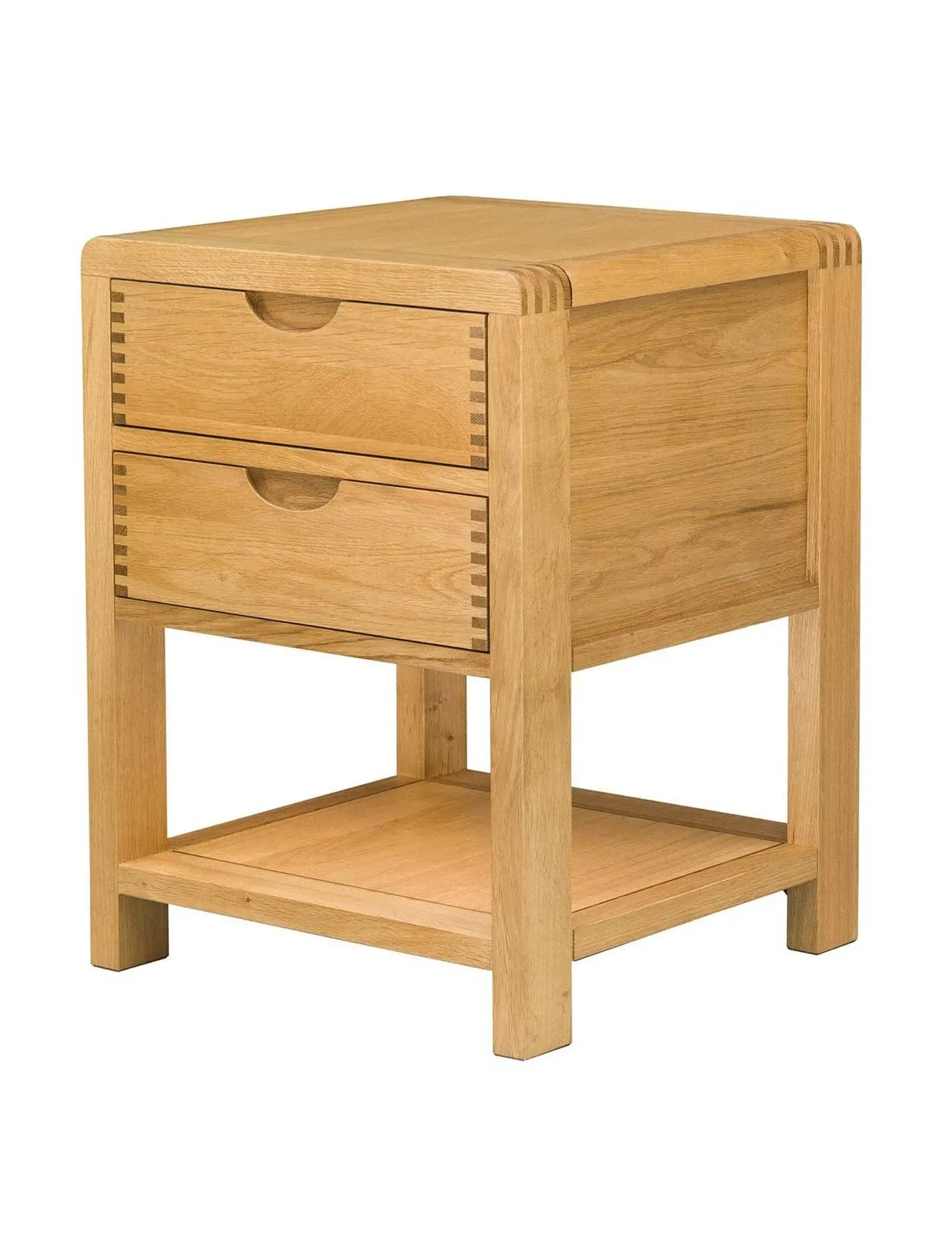 2-Drawer Bedside Cabinet - Neutral Wood