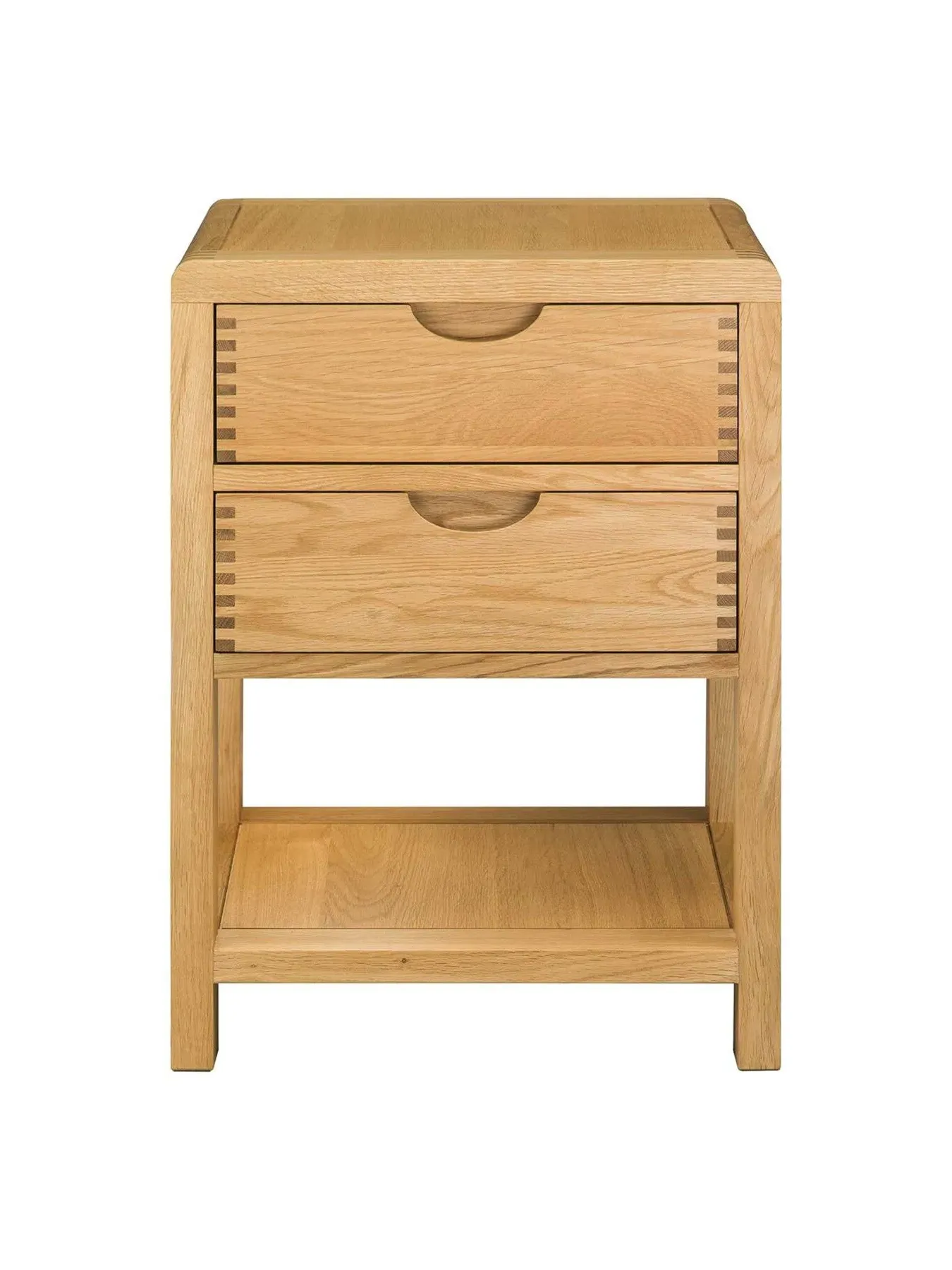 2-Drawer Bedside Cabinet - Neutral Wood