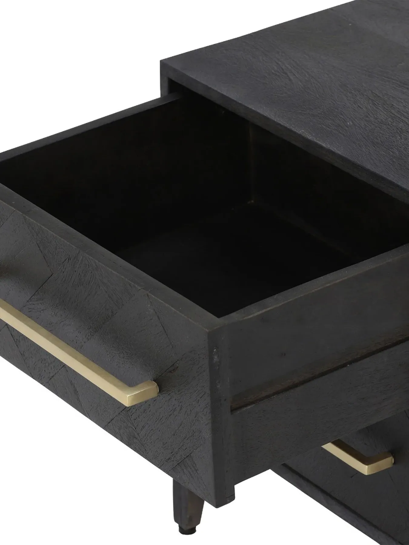 2-Drawer Bedside Table - Black, Wood