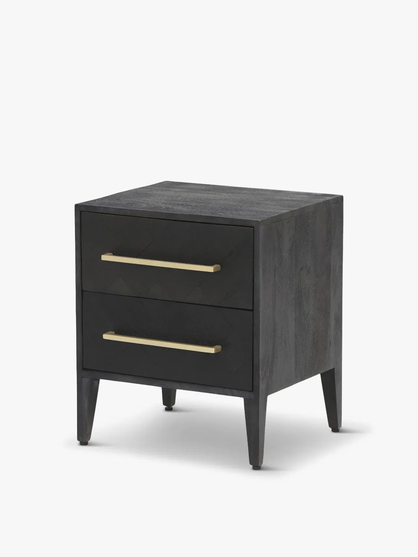 2-Drawer Bedside Table - Black, Wood image