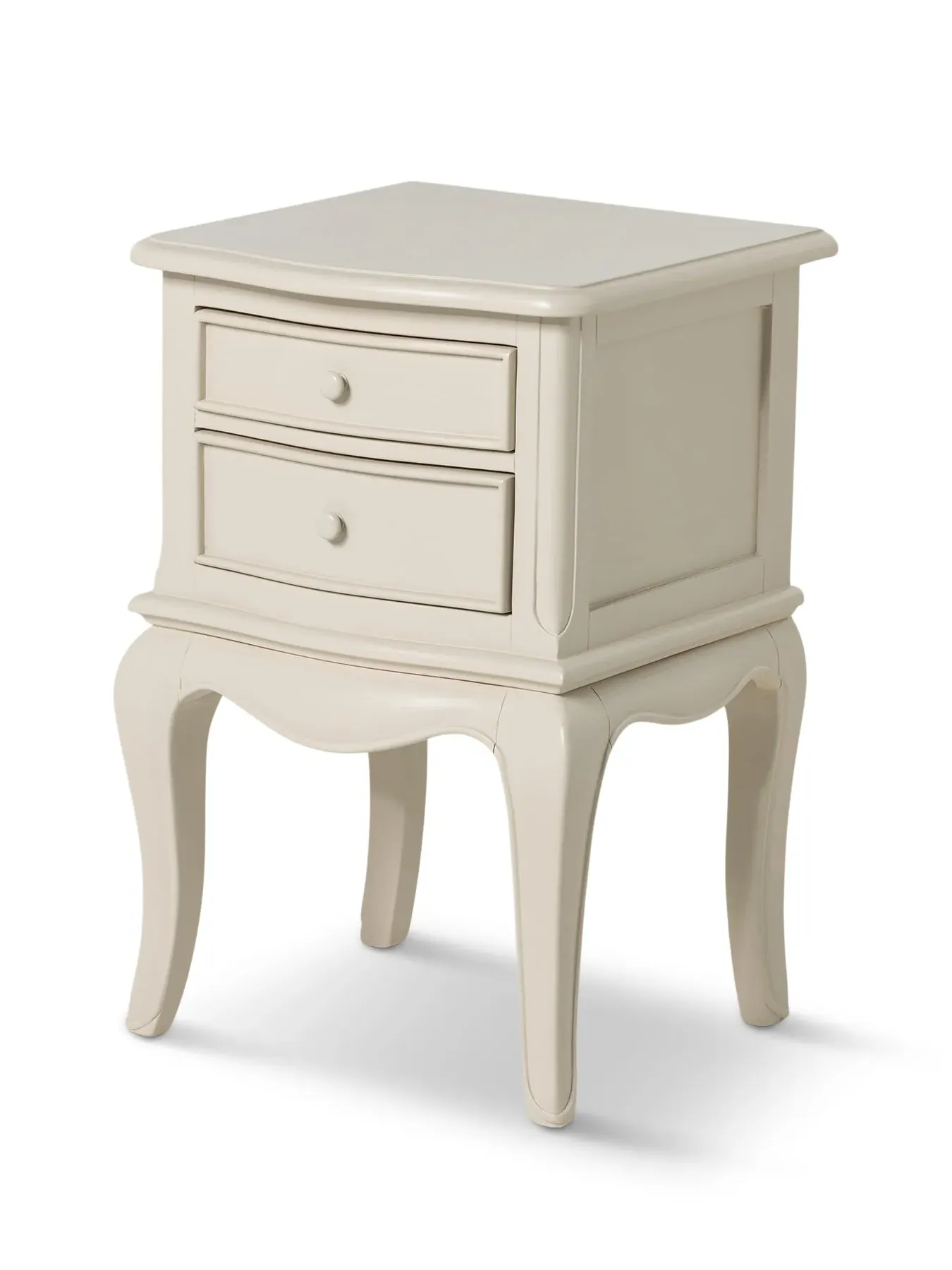 2-Drawer Bedside Table - White, Wood