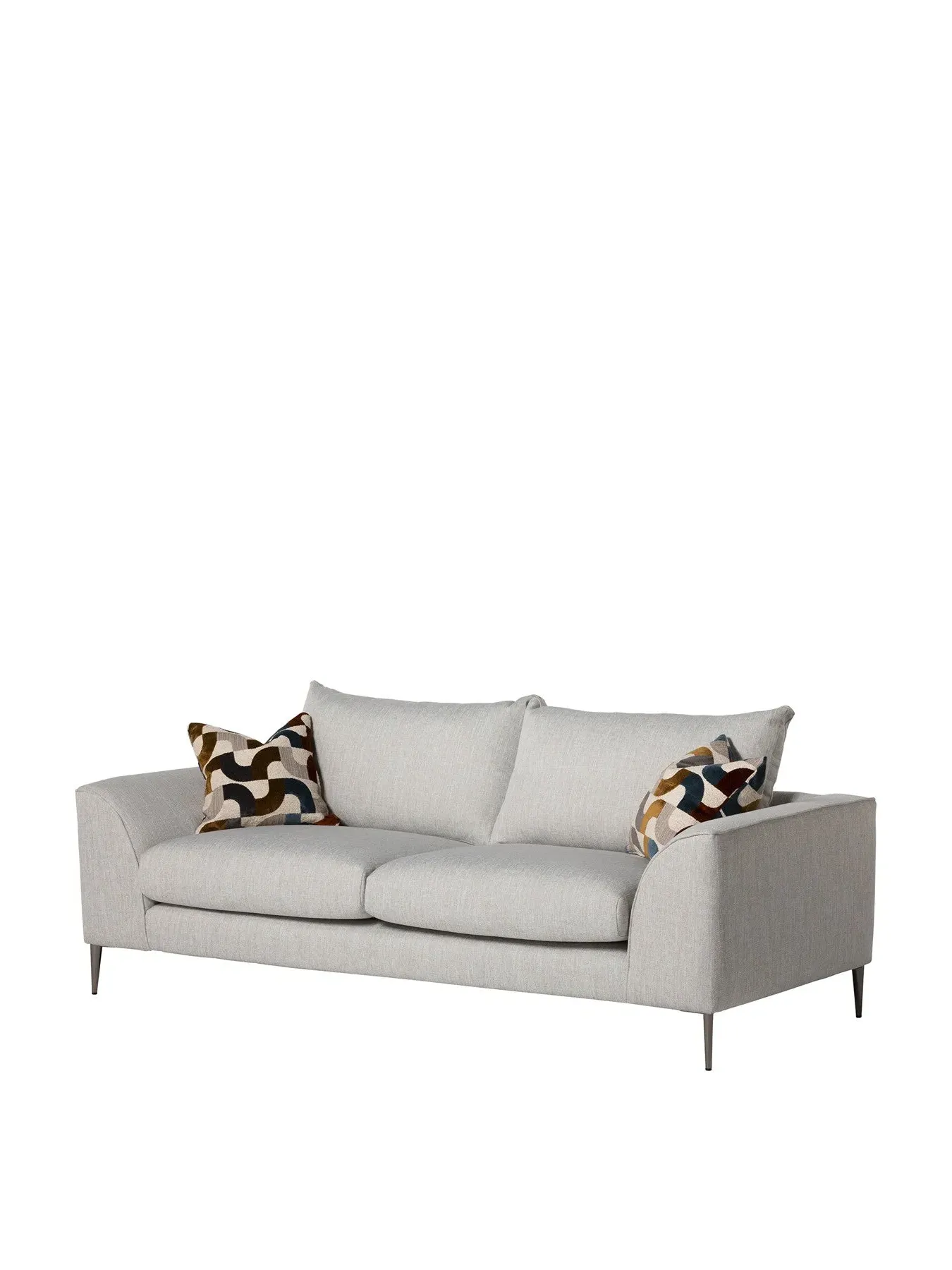 2-Seater Large Sofa with Scatter Cushions - Neutral