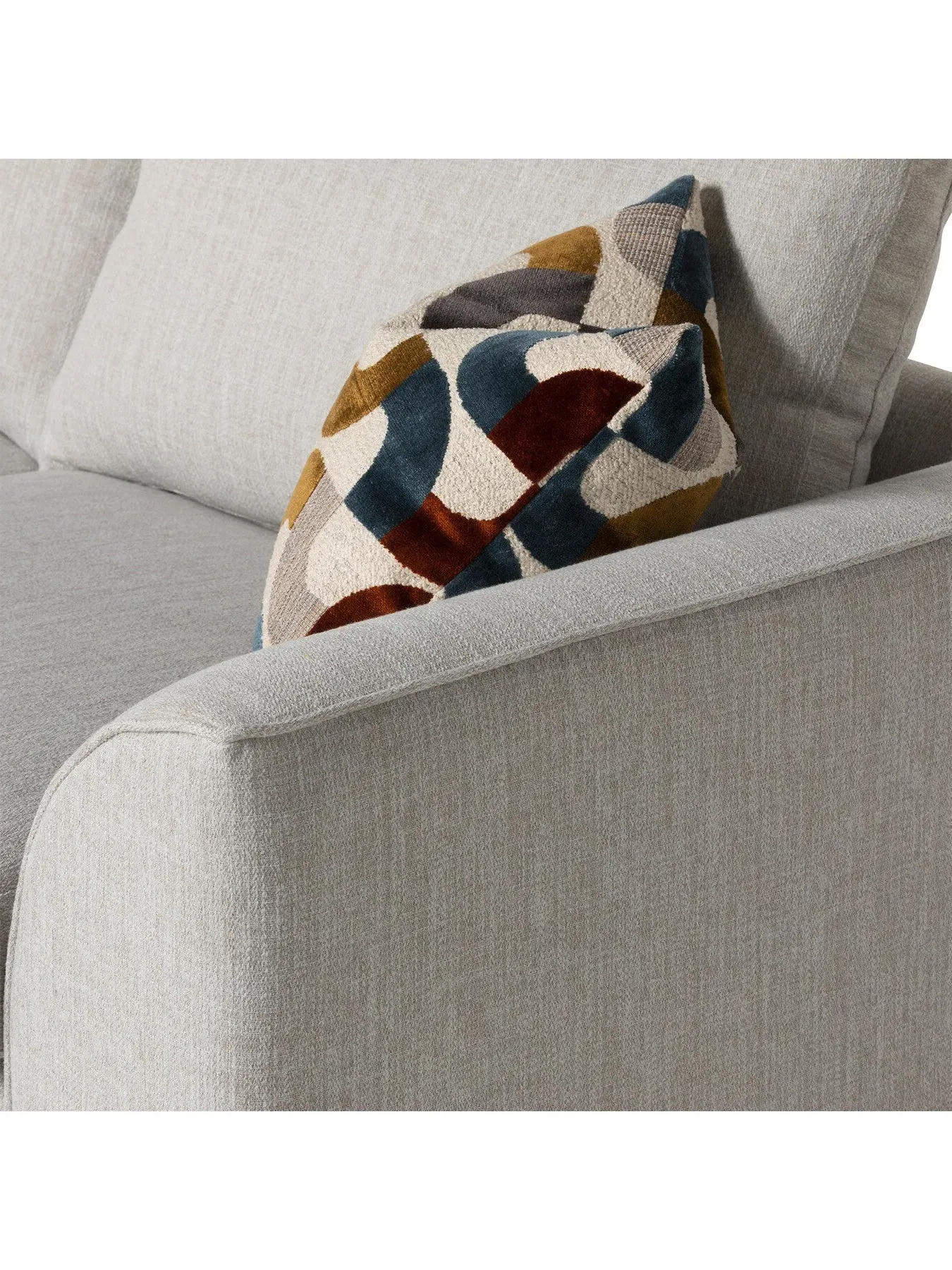 2-Seater Large Sofa with Scatter Cushions - Neutral