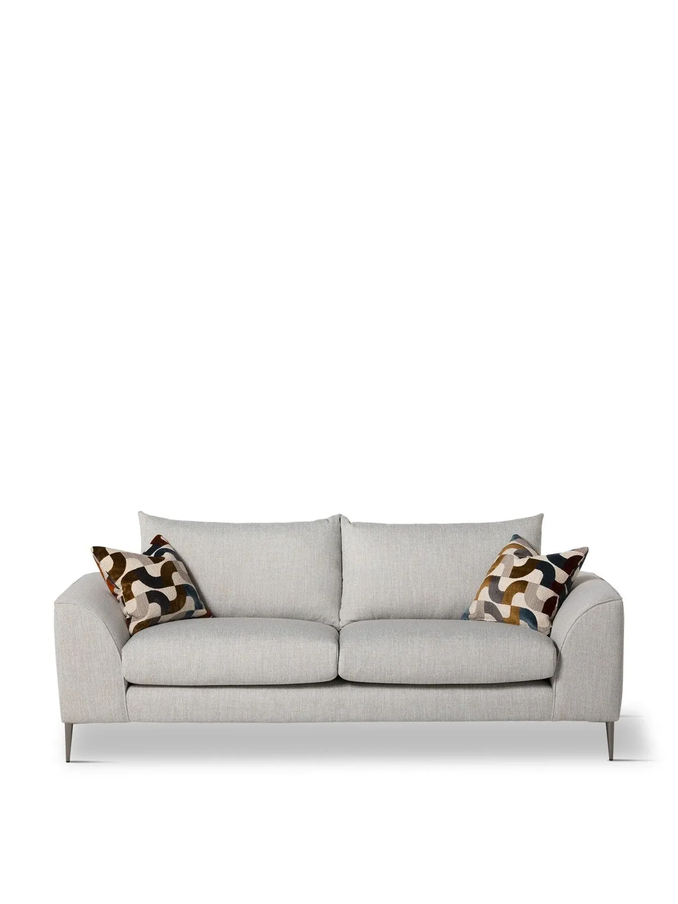 2-Seater Large Sofa with Scatter Cushions - Neutral image