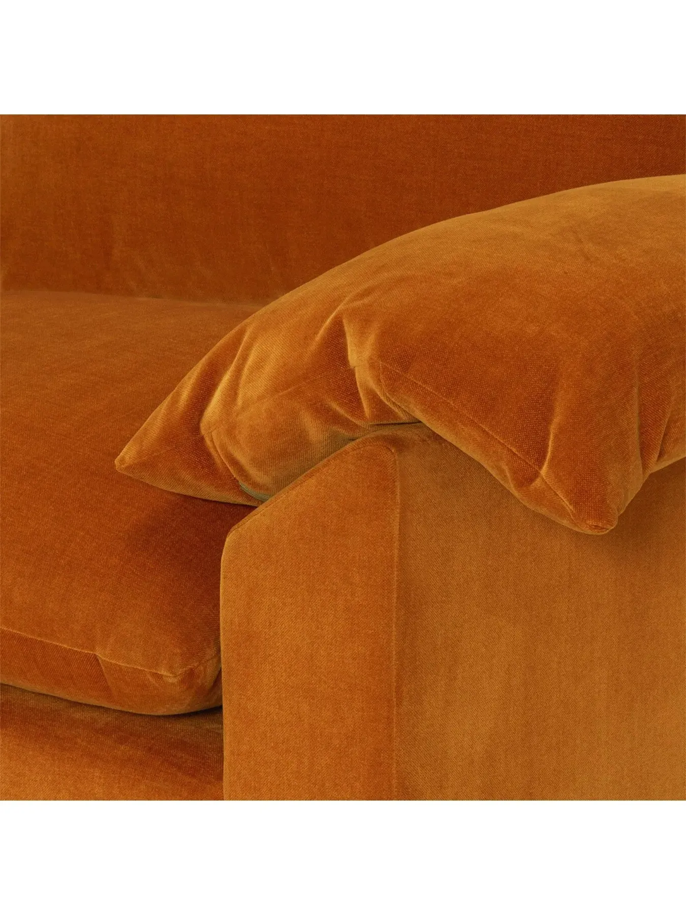 2-Seater Snuggle Armchair - Orange, Chenille