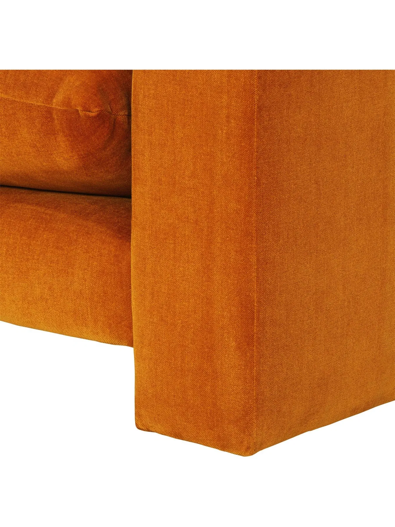 2-Seater Snuggle Armchair - Orange, Chenille