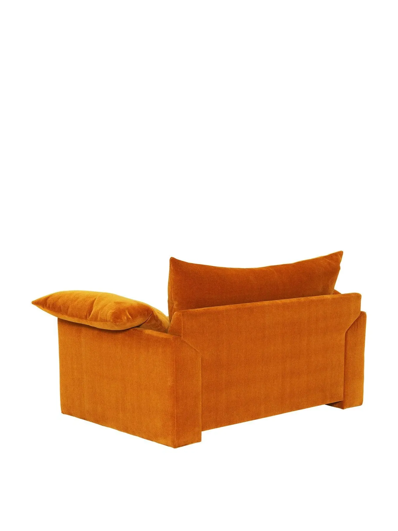 2-Seater Snuggle Armchair - Orange, Chenille
