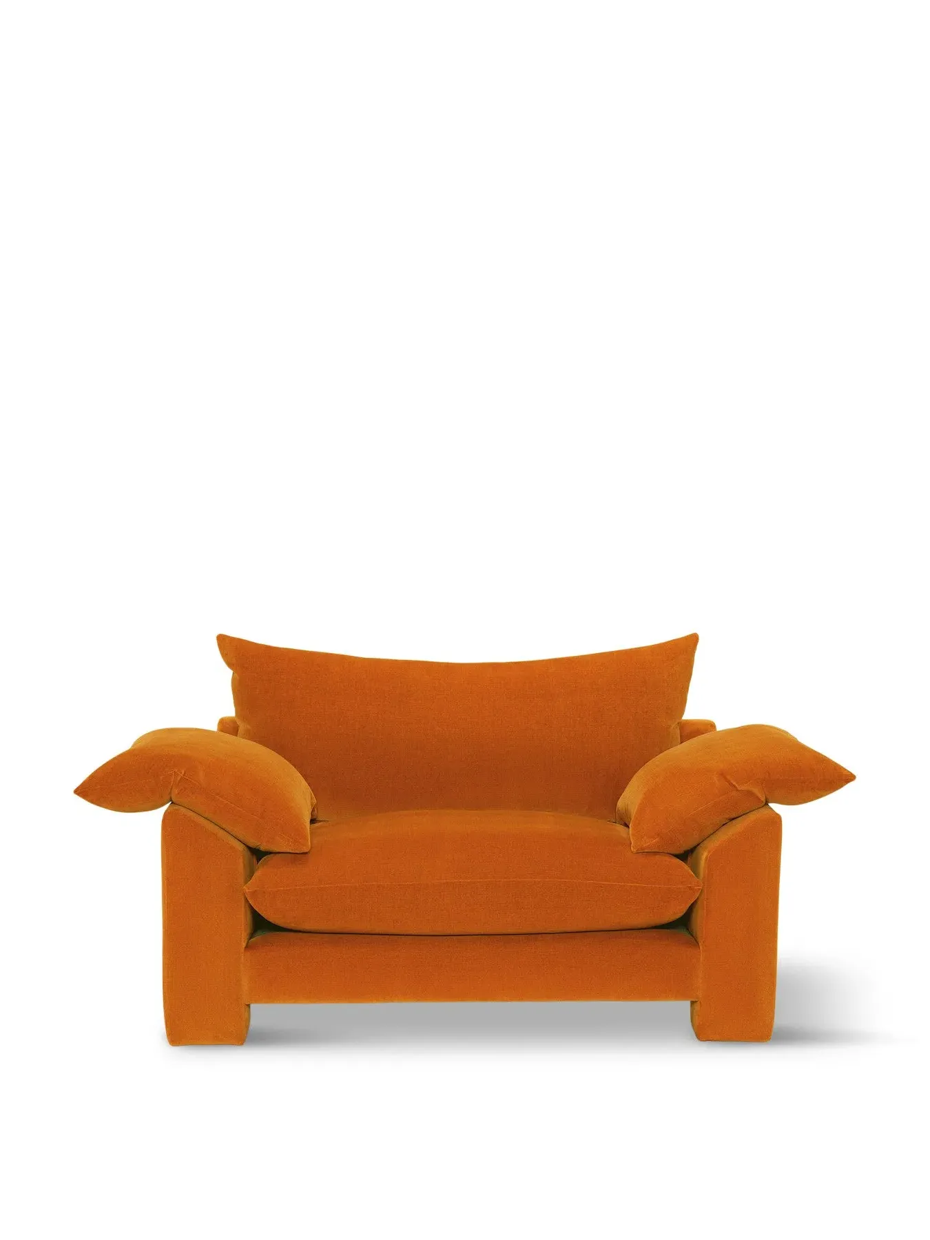 2-Seater Snuggle Armchair - Orange, Chenille image