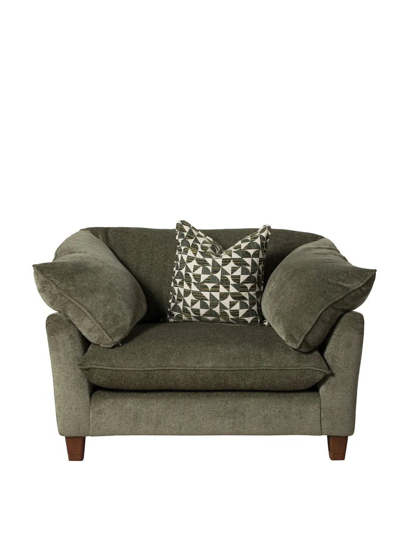 2-Seater Snuggle Chair - Green, Fabric
