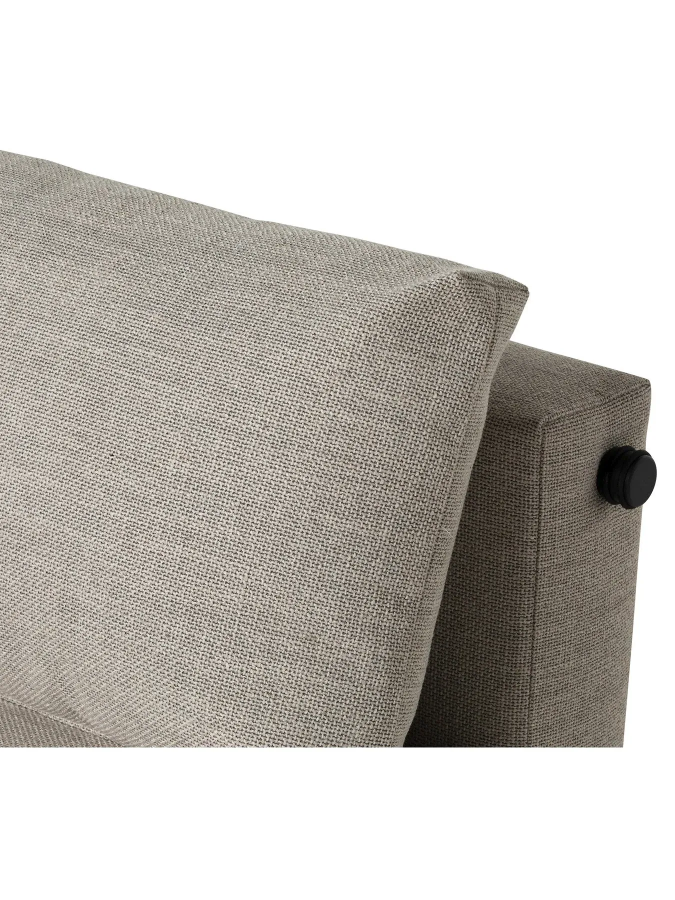 2-Seater Sofa Bed with Storage - Grey, Fabric