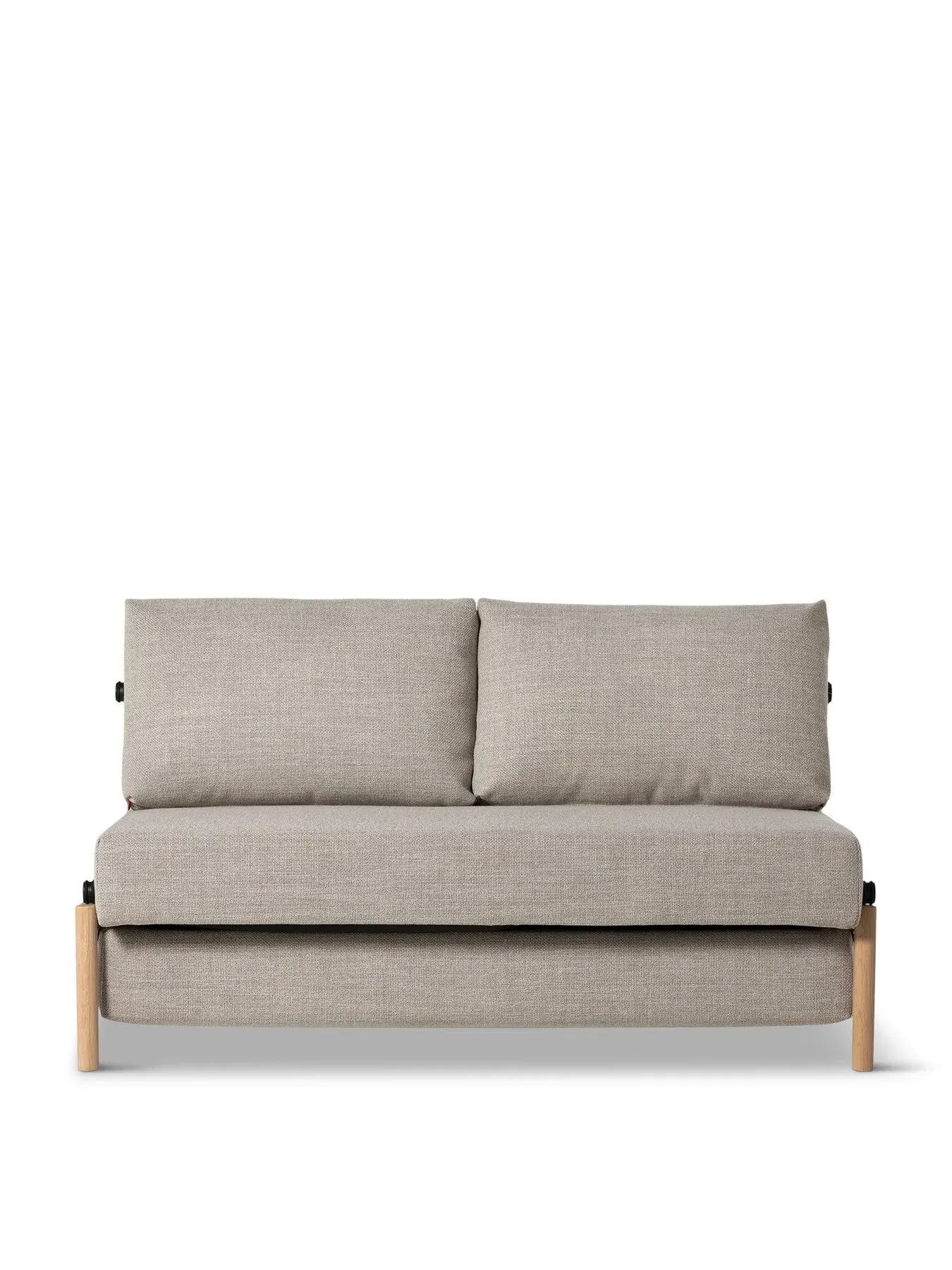 2-Seater Sofa Bed with Storage - Grey, Fabric image
