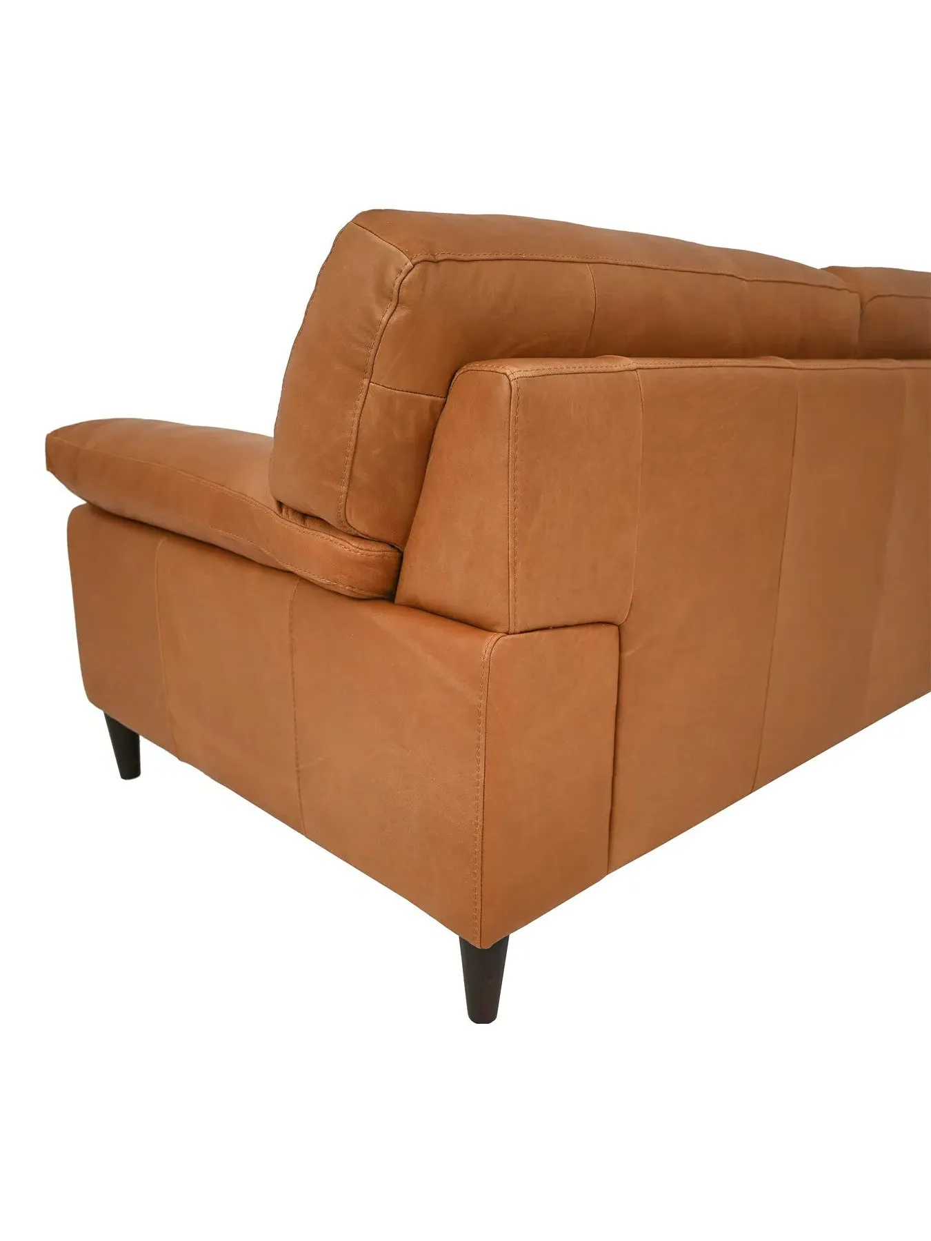 2-Seater Tufted Sofa - Brown, Leather