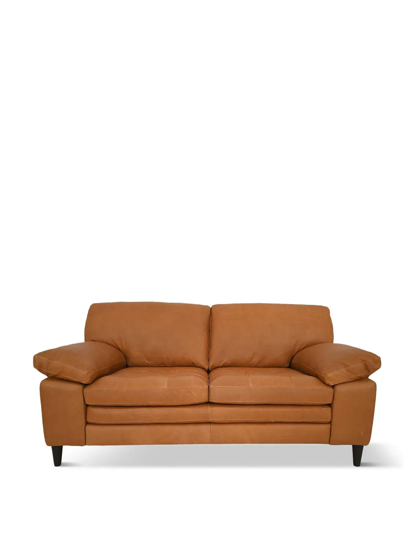 2-Seater Tufted Sofa - Brown, Leather image