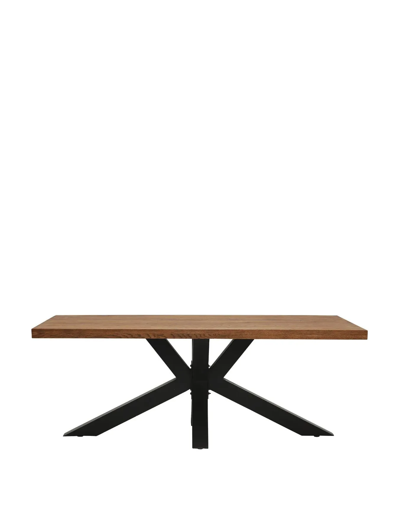 200cm Dining Table - Brown, Solid Oak