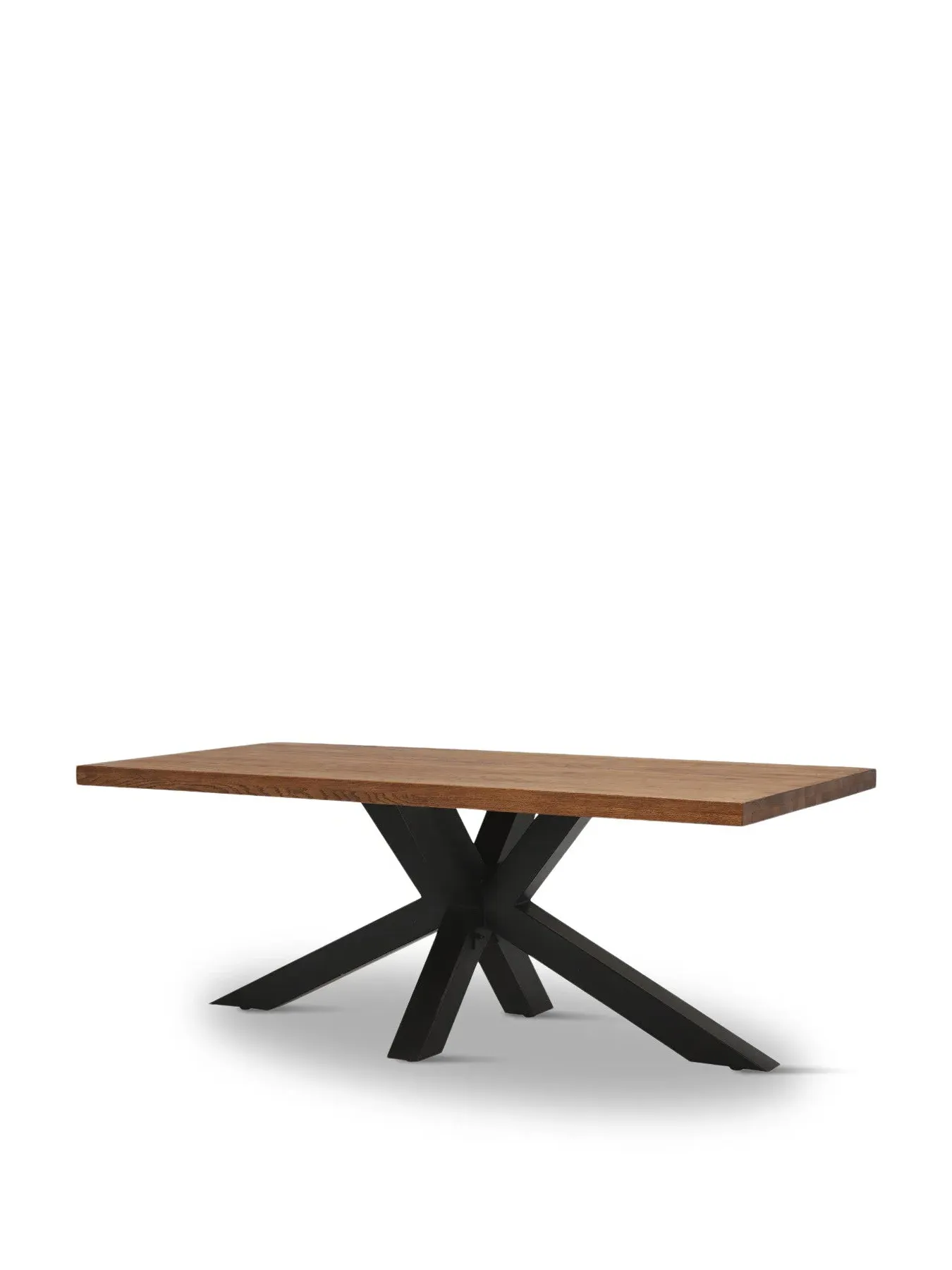 200cm Dining Table - Brown, Solid Oak image