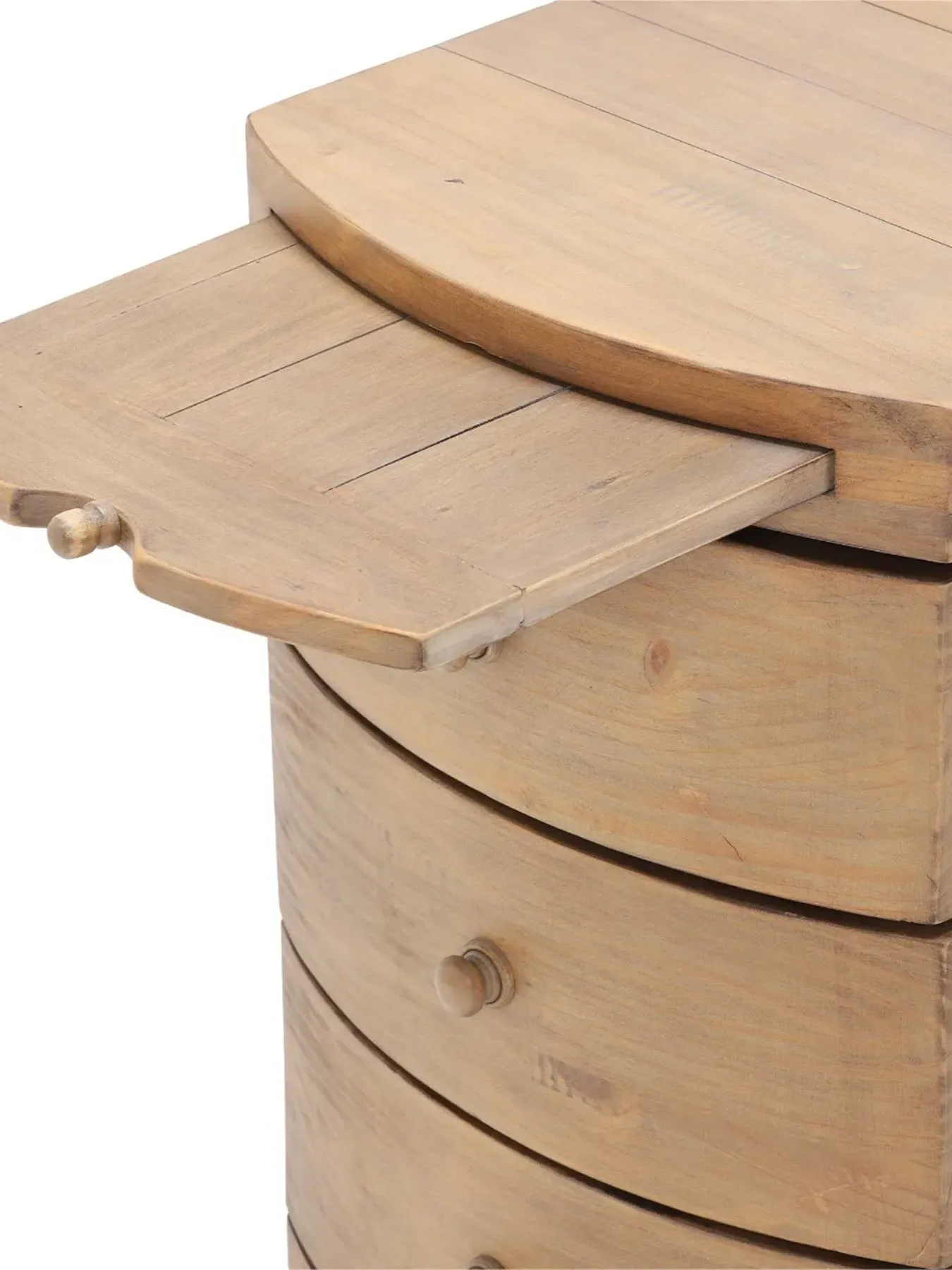 3-Drawer Bedside Table - Neutral, Reclaimed Wood