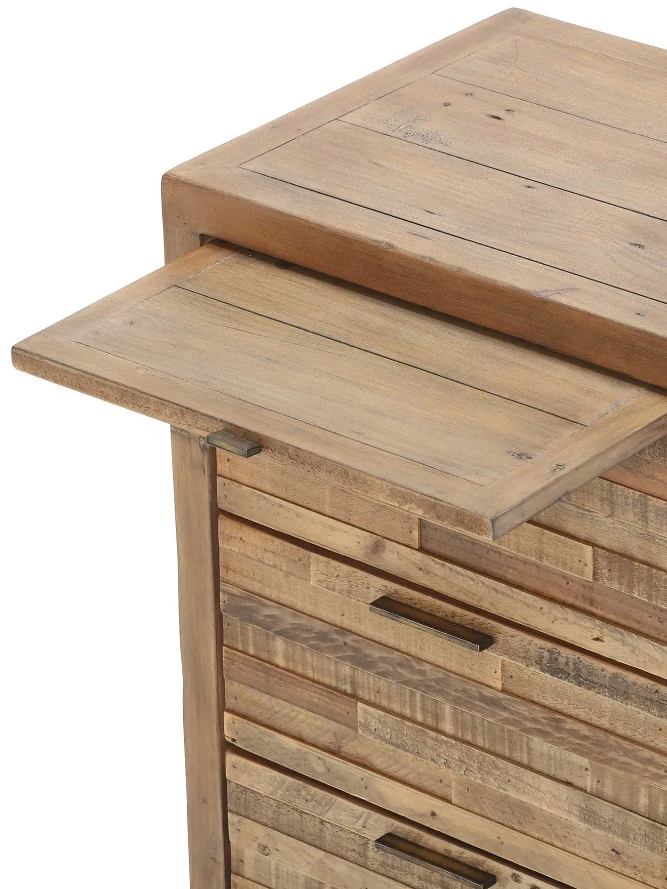 3-Drawer Bedside Table - Oak, Reclaimed Wood