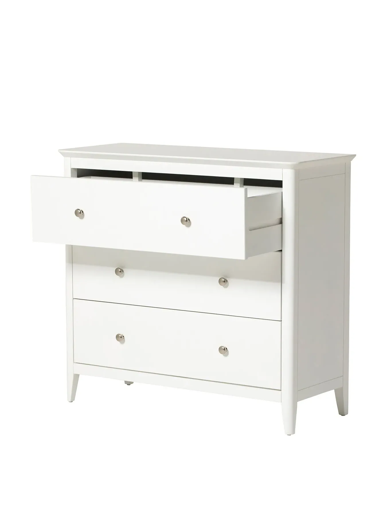 3-Drawer Chest of Drawers - White, Acacia Wood