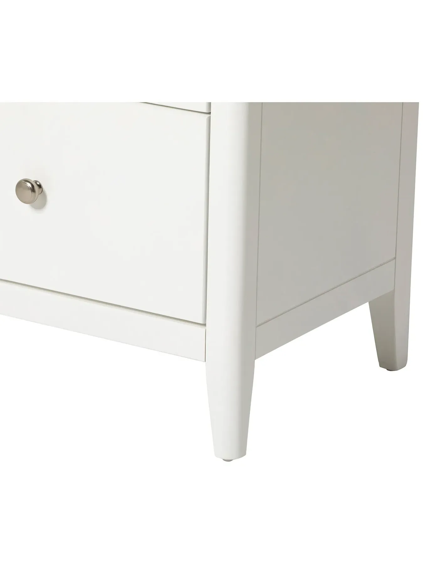 3-Drawer Chest of Drawers - White, Acacia Wood