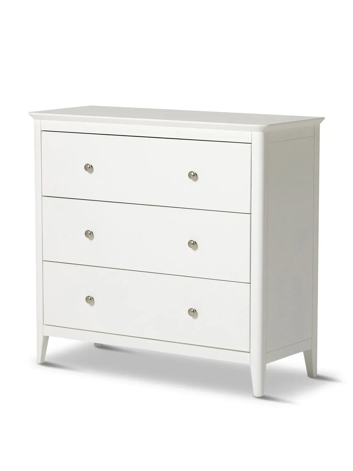 3-Drawer Chest of Drawers - White, Acacia Wood image