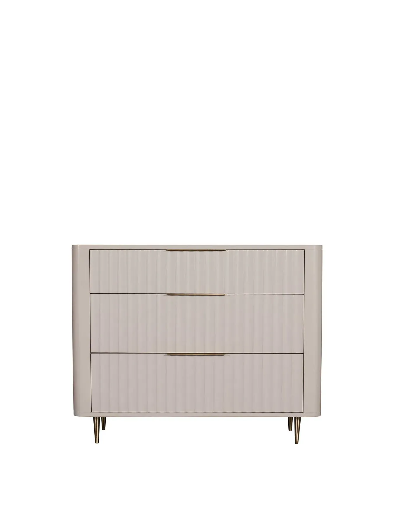 3-Drawer Chest - White, Mahogany
