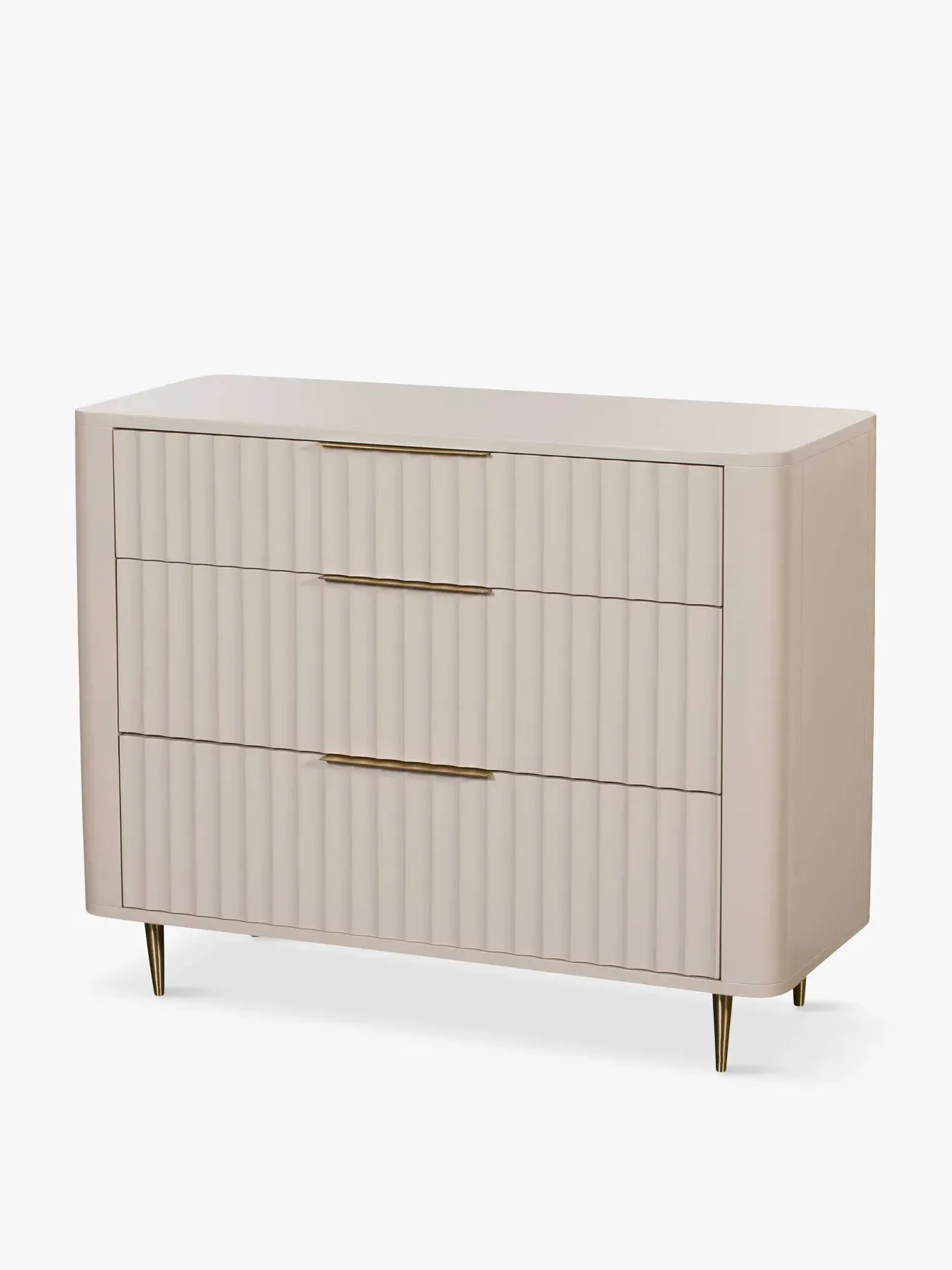 3-Drawer Chest - White, Mahogany image