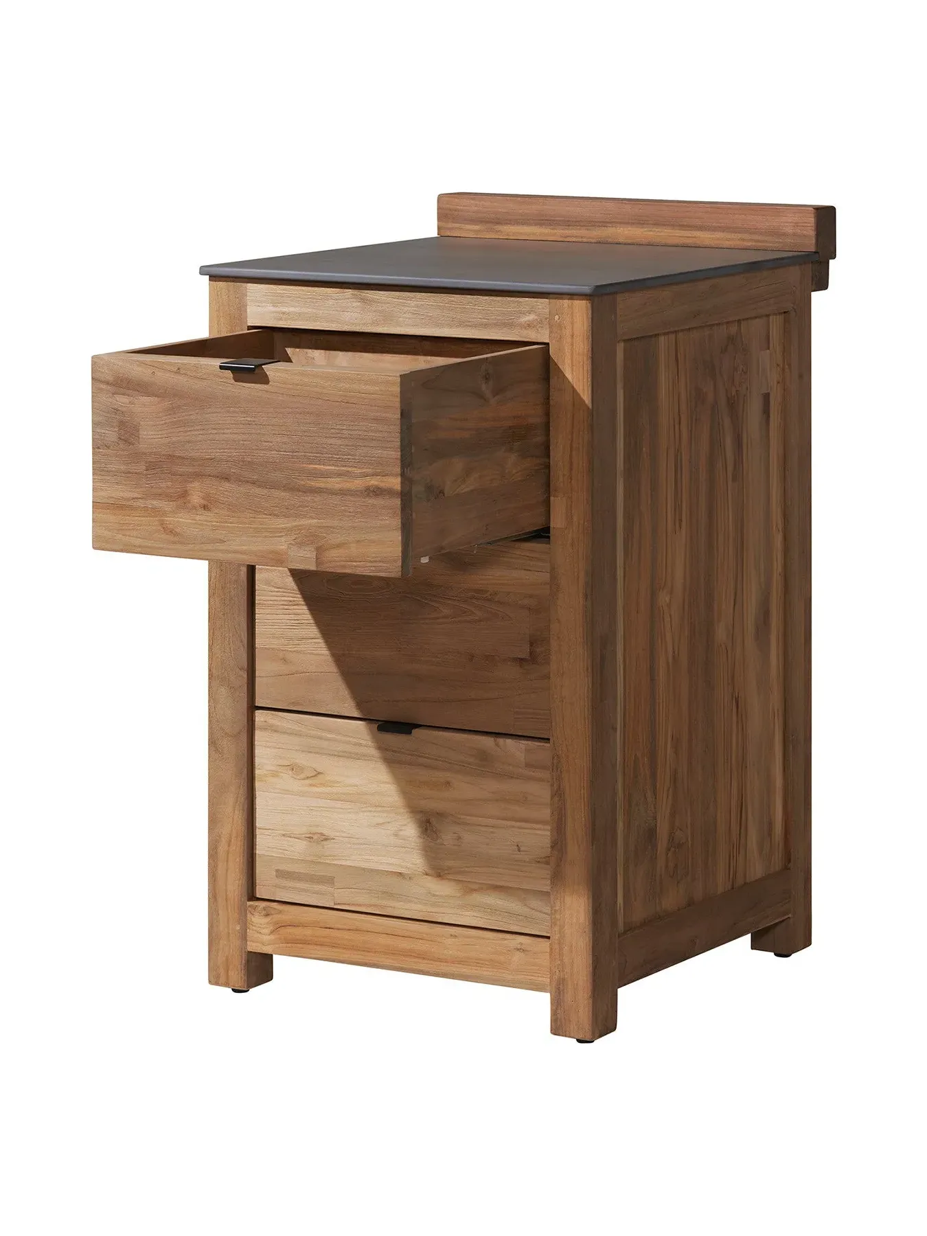 3 Drawer Grill Table - Neutral, Reclaimed Teak
