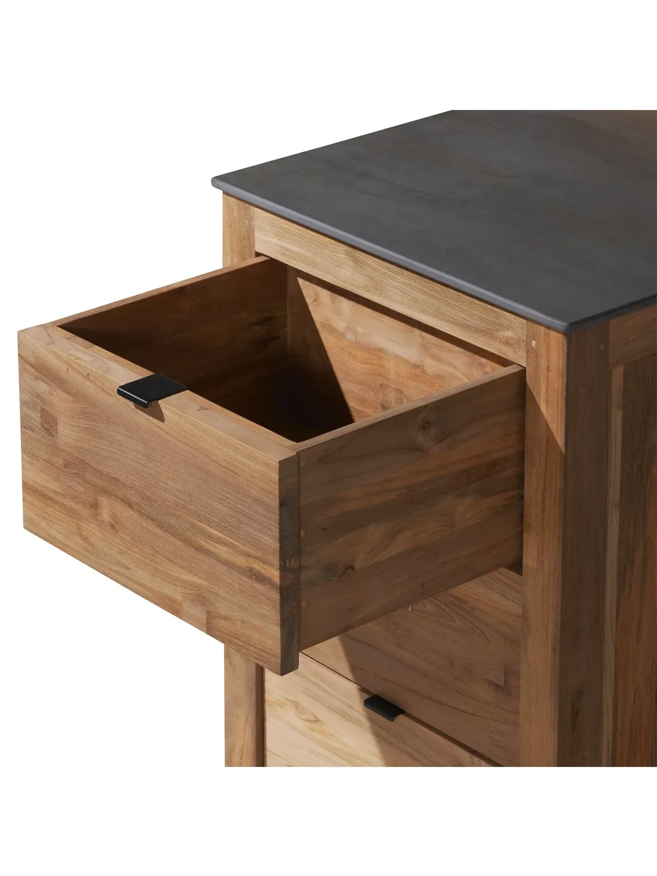 3 Drawer Grill Table - Neutral, Reclaimed Teak