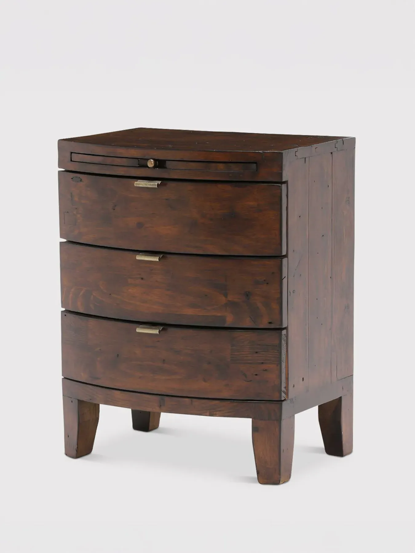3-Drawer Wide Bedside Chest - Chestnut, Wood