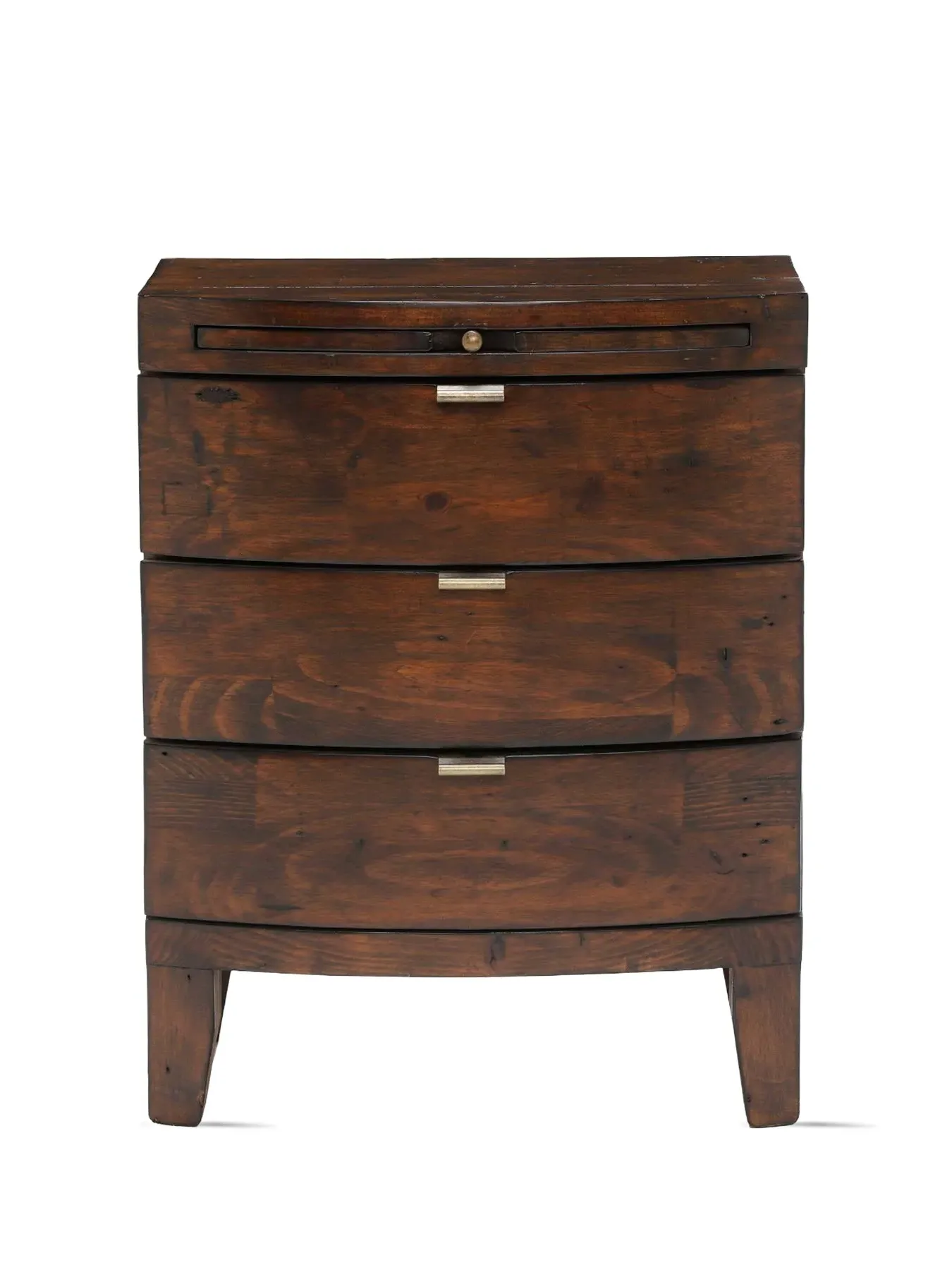 3-Drawer Wide Bedside Chest - Chestnut, Wood image