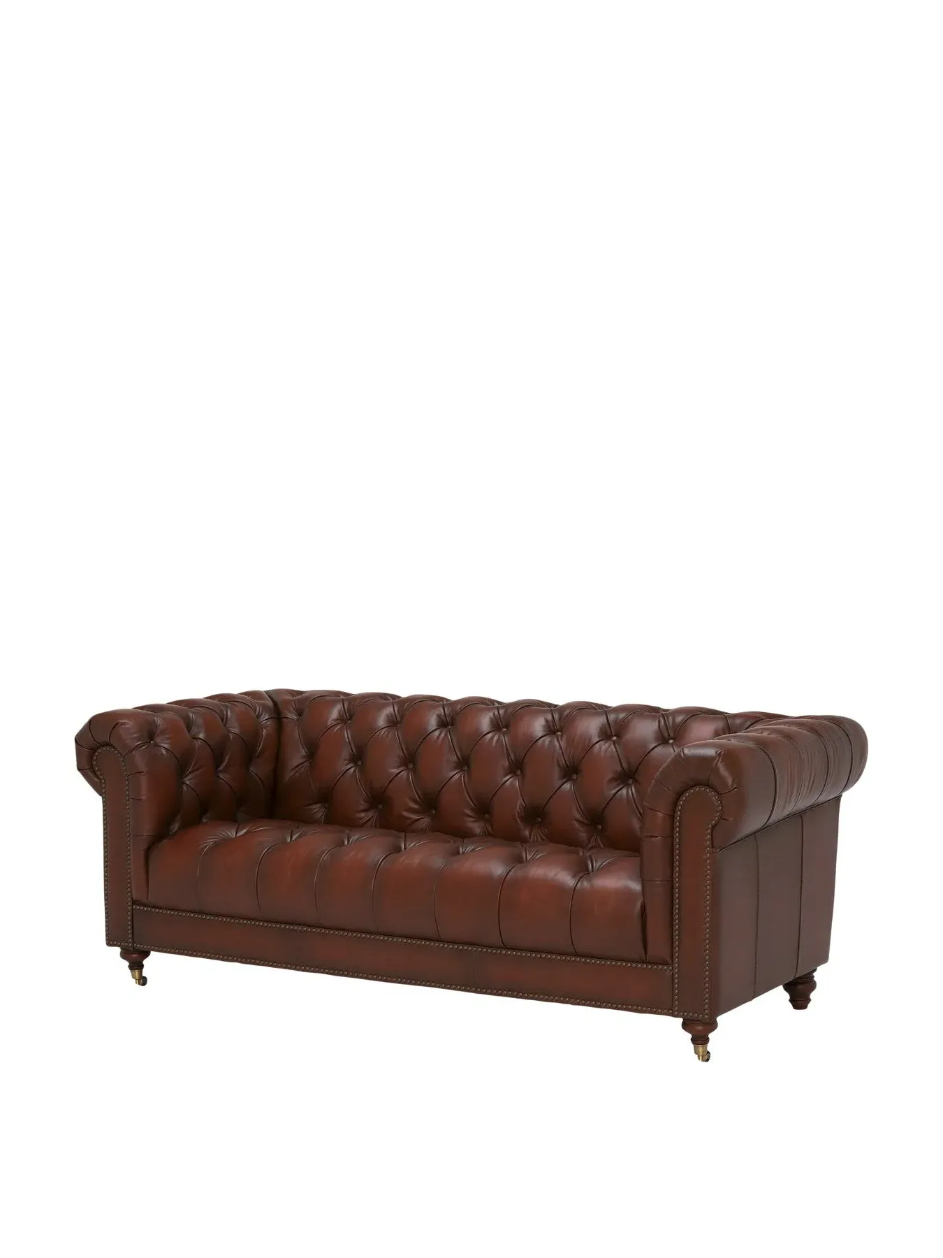 3-Seater Chesterfield Sofa - Vintage Tabac, Leather