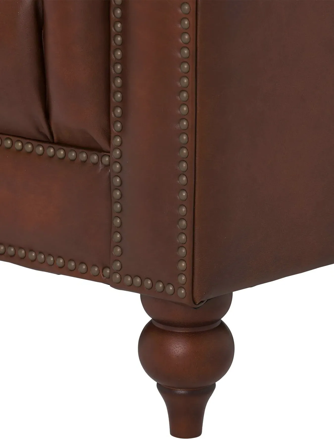 3-Seater Chesterfield Sofa - Vintage Tabac, Leather