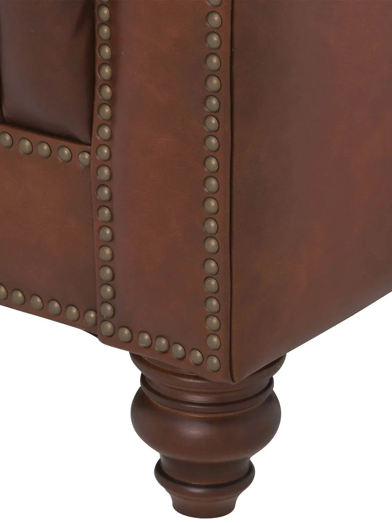 3.5-Seater Chesterfield Sofa - Vintage Tabac, Leather